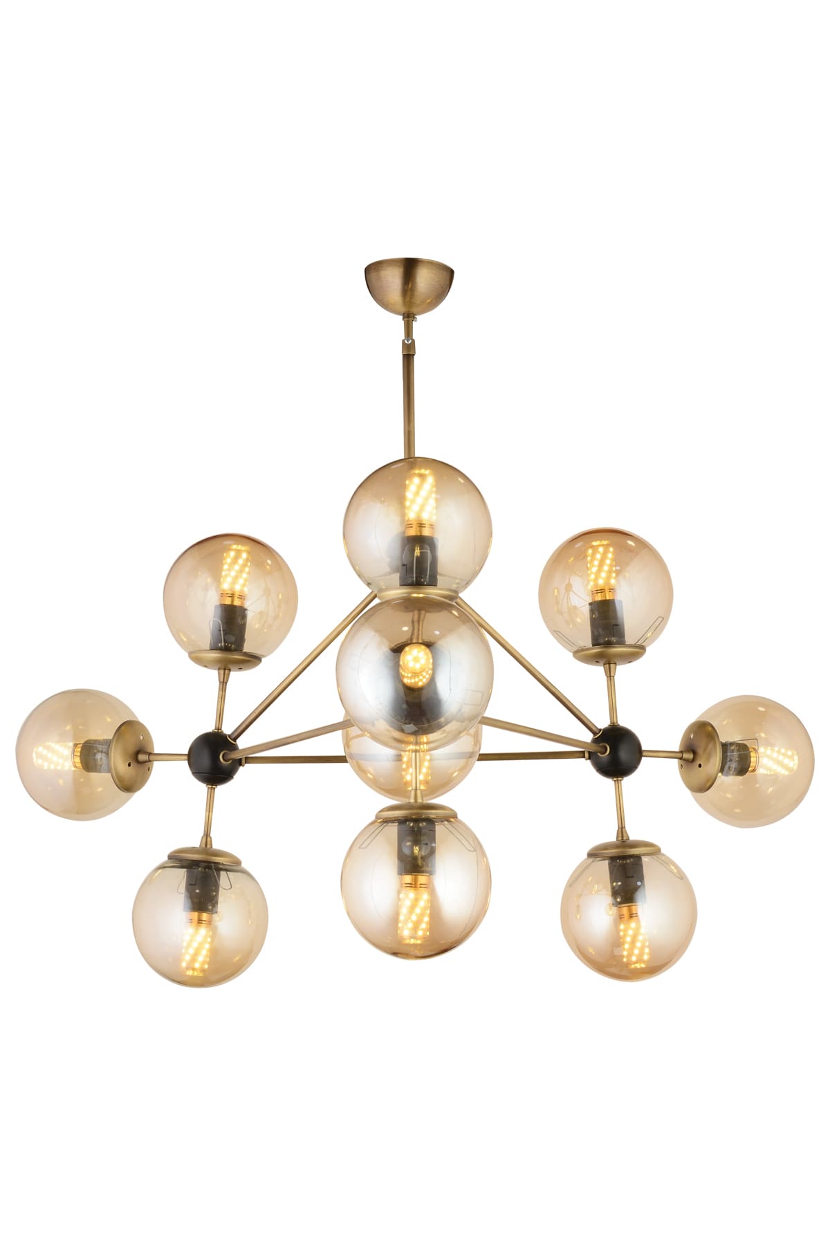Setra Light Setra 10-Arm Glass Chandelier - Ronisu Lighting