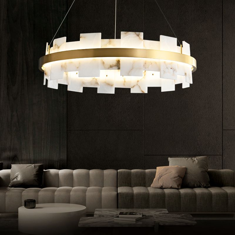Marble round special design chandelier