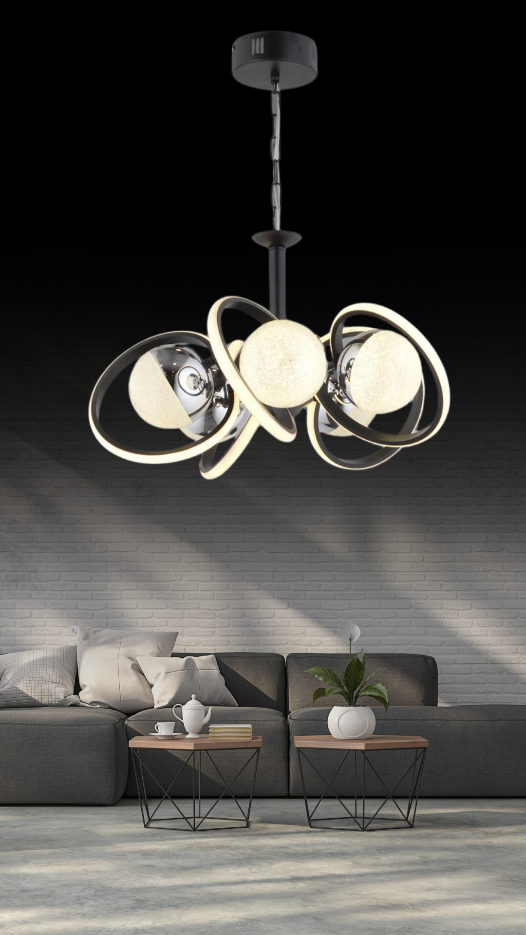 Ruby Led Innovations Ruby 5'' Led Living Room Chandelier 9635-T18-6T-HZ