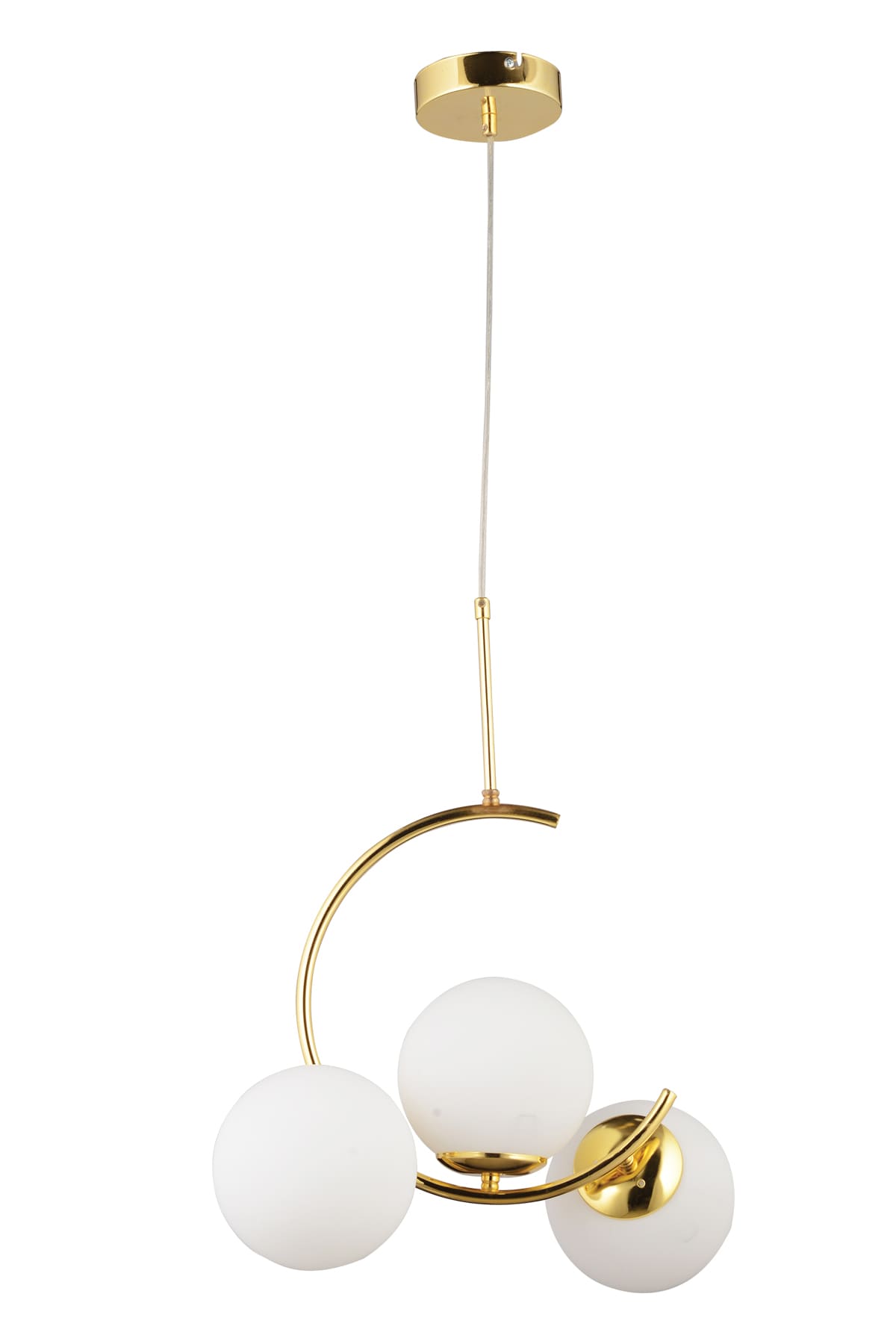 Akşin Üçlü Camlı Sarkıt Avize - Ronisu Aydınlatma