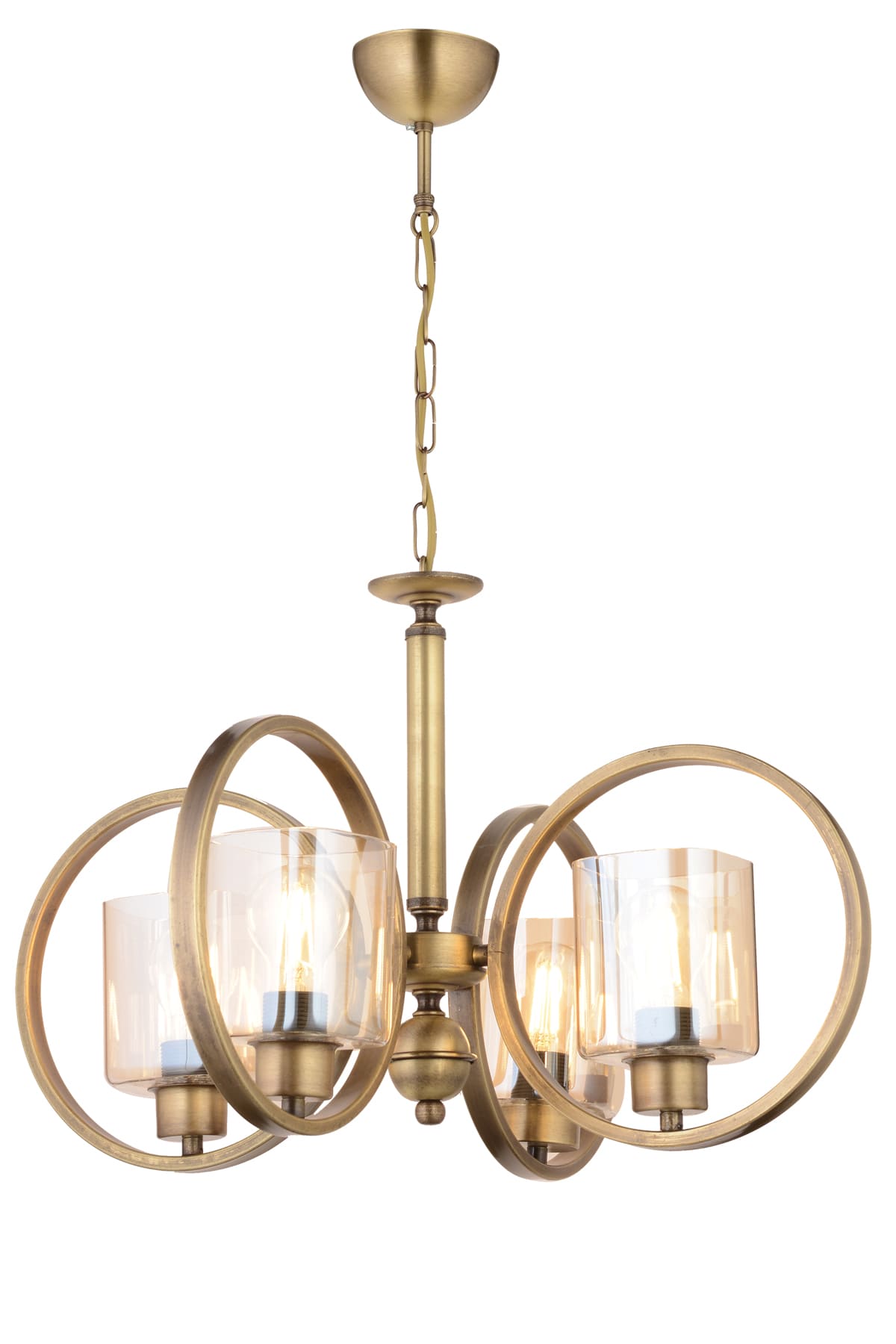 Alegra 4'Lü Kollu Camlı Avize - Ronisu Aydınlatma