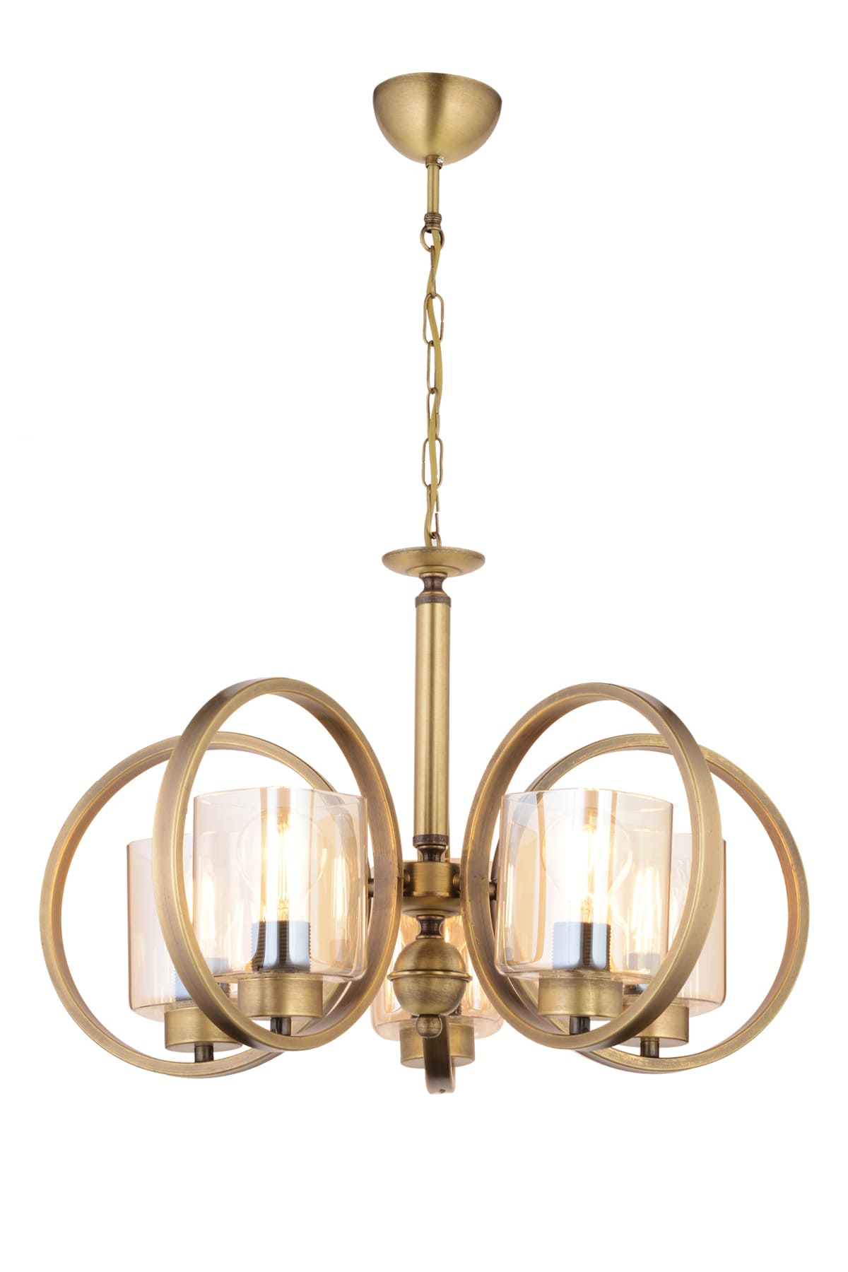 Alegra 5'Li Camlı Kollu Avize - Ronisu Aydınlatma