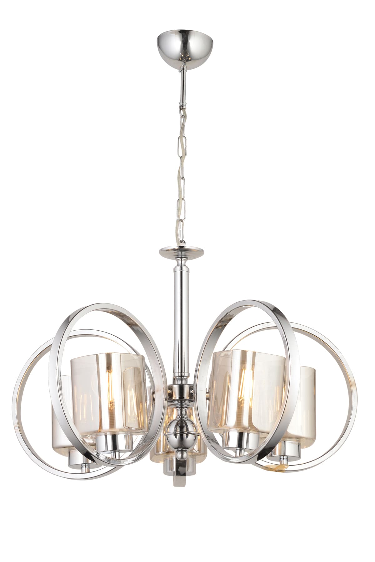 Alegra 5'Li Camlı Kollu Avize - Ronisu Aydınlatma