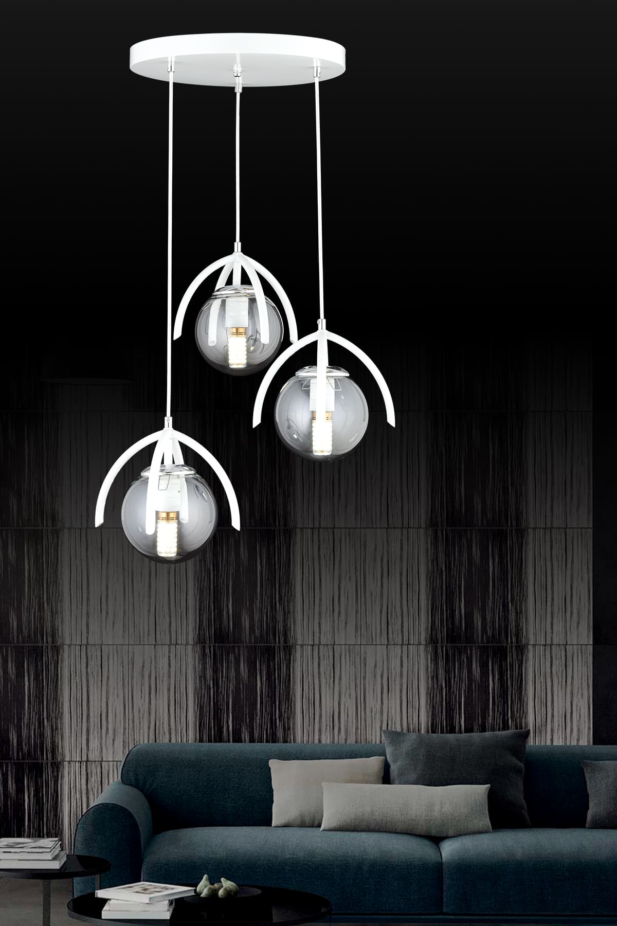 Ateş 3'Lü Sarkıt Avize - Ronisu Aydınlatma