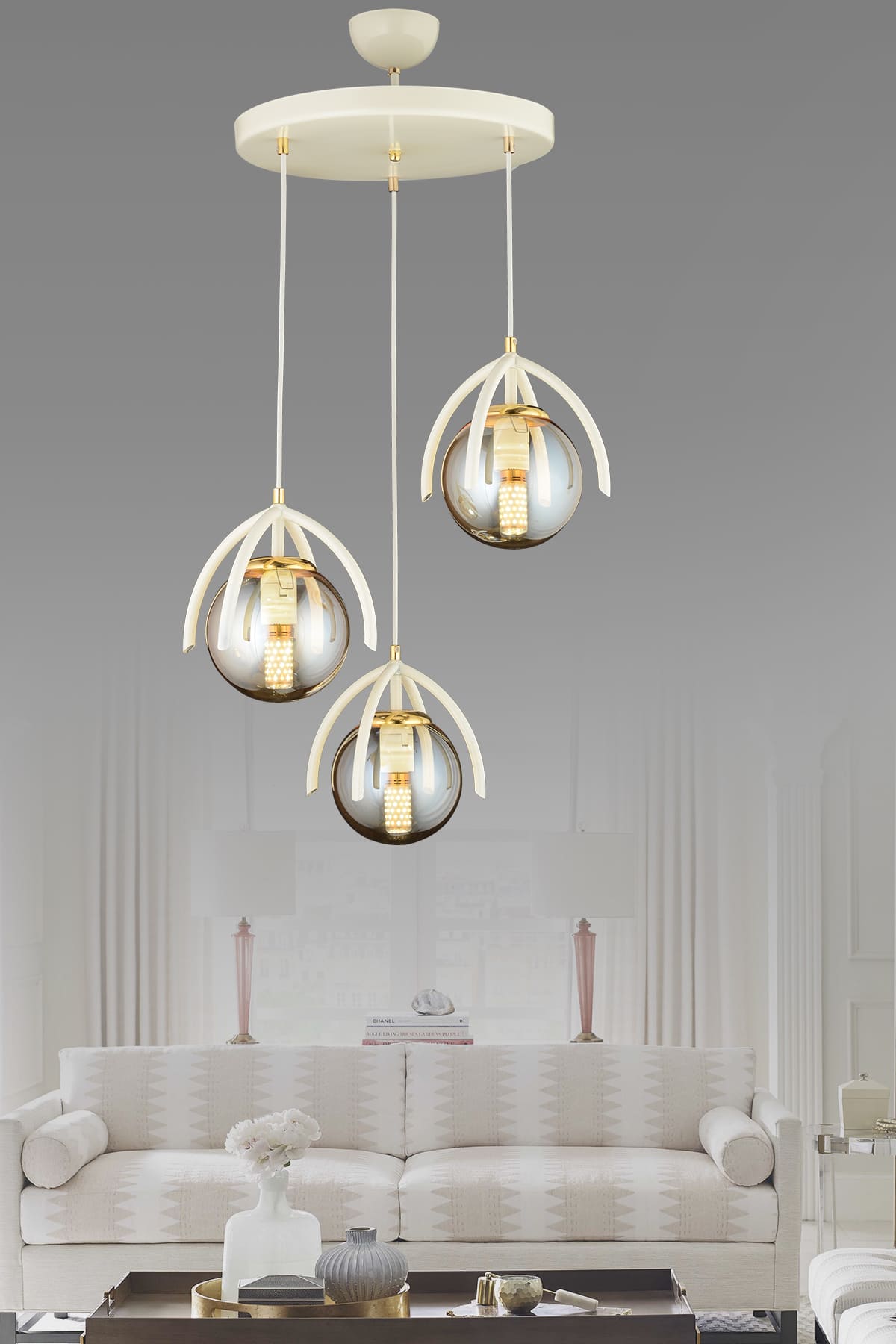 Ateş 3'Lü Sarkıt Avize - Ronisu Aydınlatma