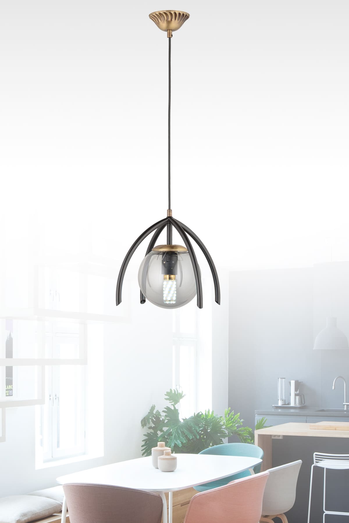 Ateş Tekli Sarkıt Avize - Ronisu Aydınlatma