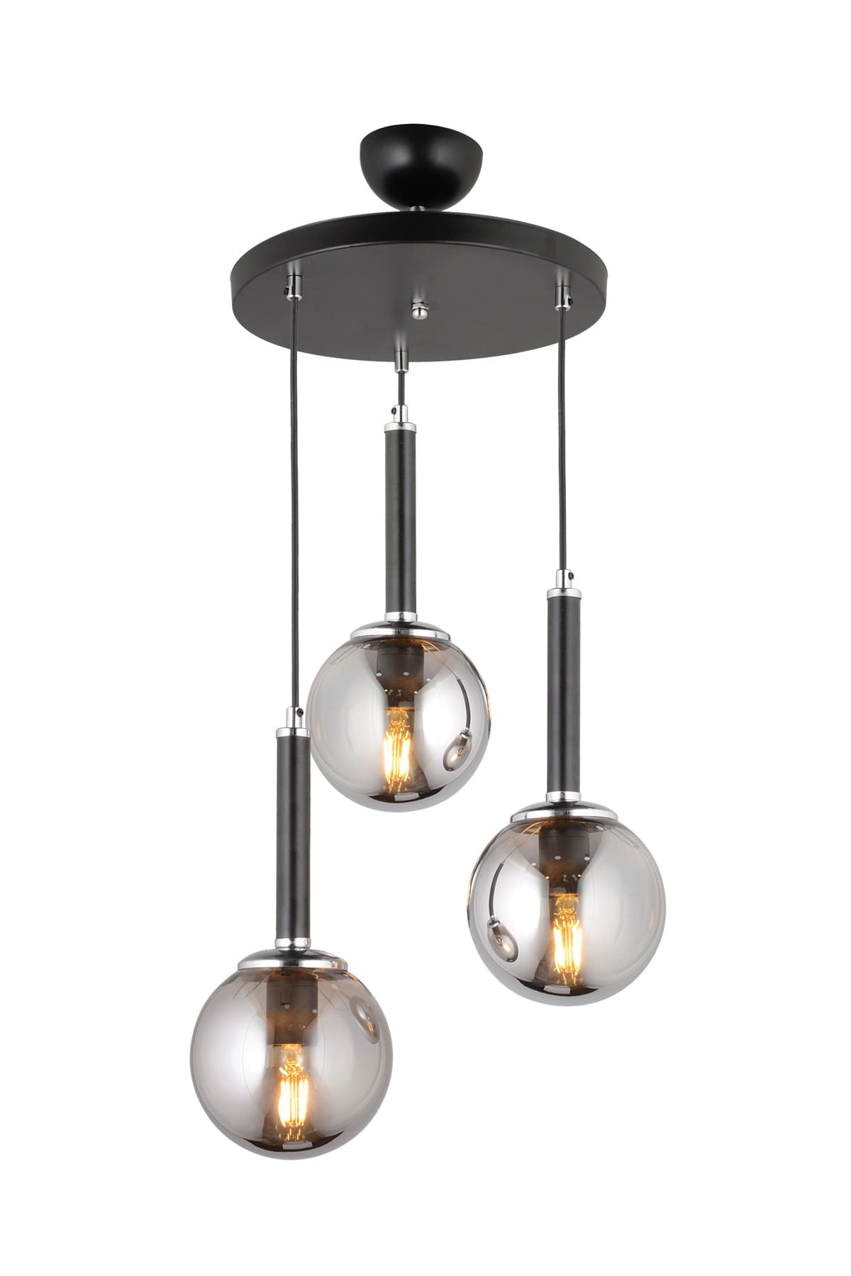 Aysar 3'Lü Sarkıt Camlı Avize - Ronisu Aydınlatma