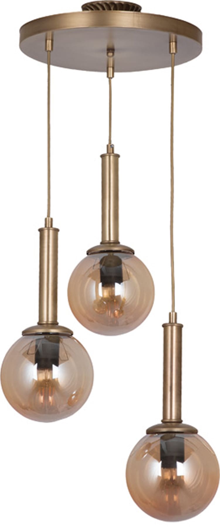 Aysar 3'Lü Sarkıt Camlı Avize - Ronisu Aydınlatma