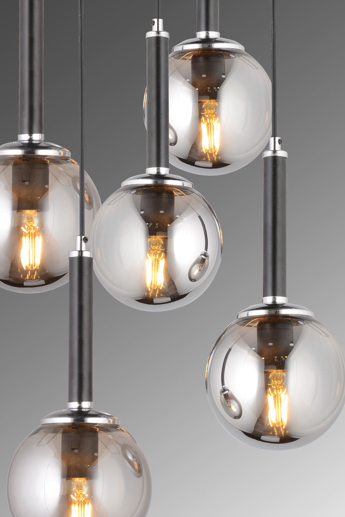 Aysar 5'Li Sarkıt Camlı Avize - Ronisu Aydınlatma