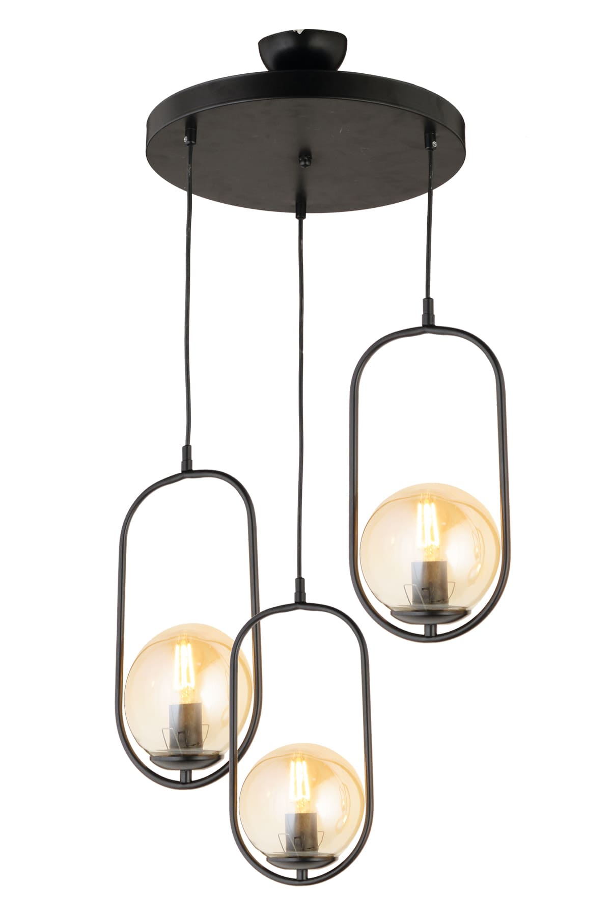 Balca 3'Lü Camlı Avize - Ronisu Aydınlatma