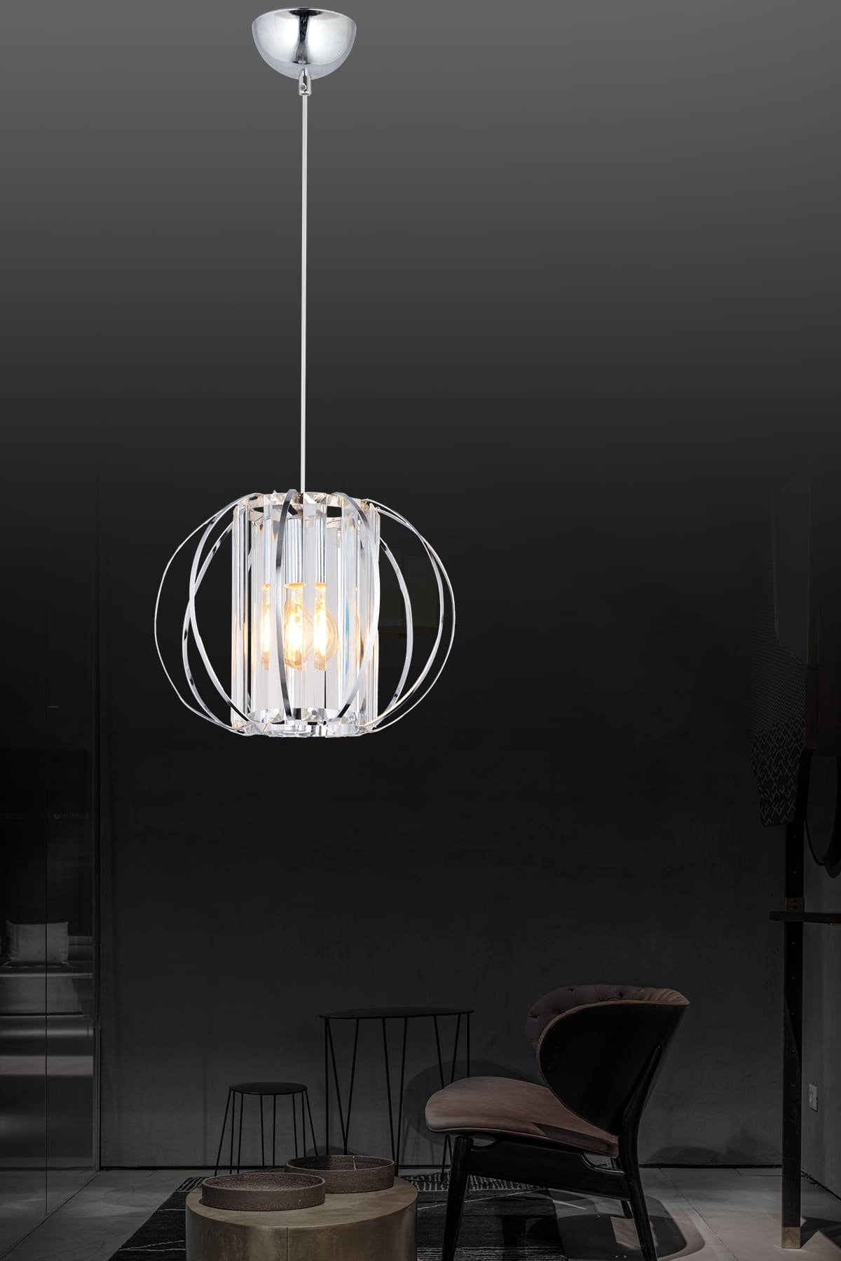 Bella Tekli Taşlı Avize - Ronisu Aydınlatma