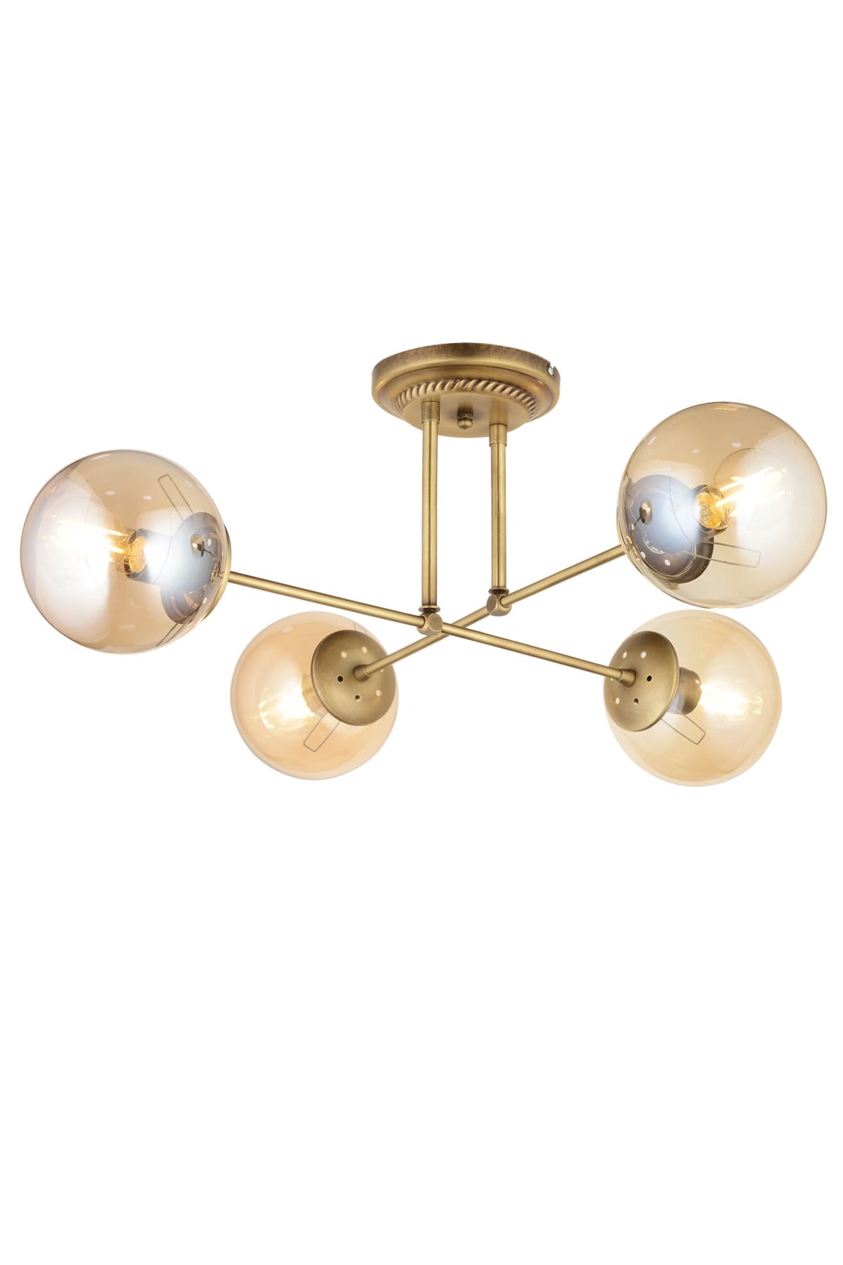 Bulut 4'Lü Plafonyer Camlı Avize - Ronisu Aydınlatma