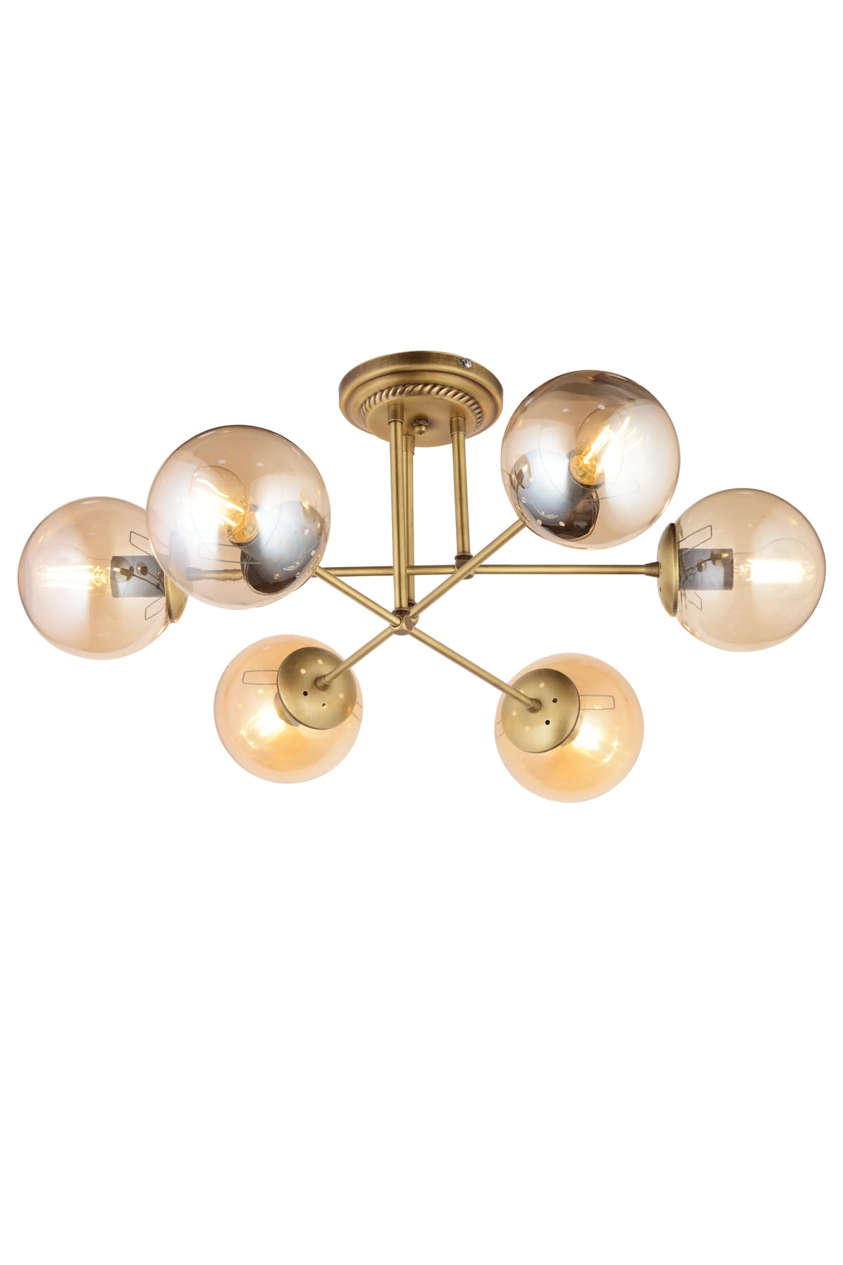 Bulut 6'Lı Plafonyer Camlı Avize - Ronisu Aydınlatma