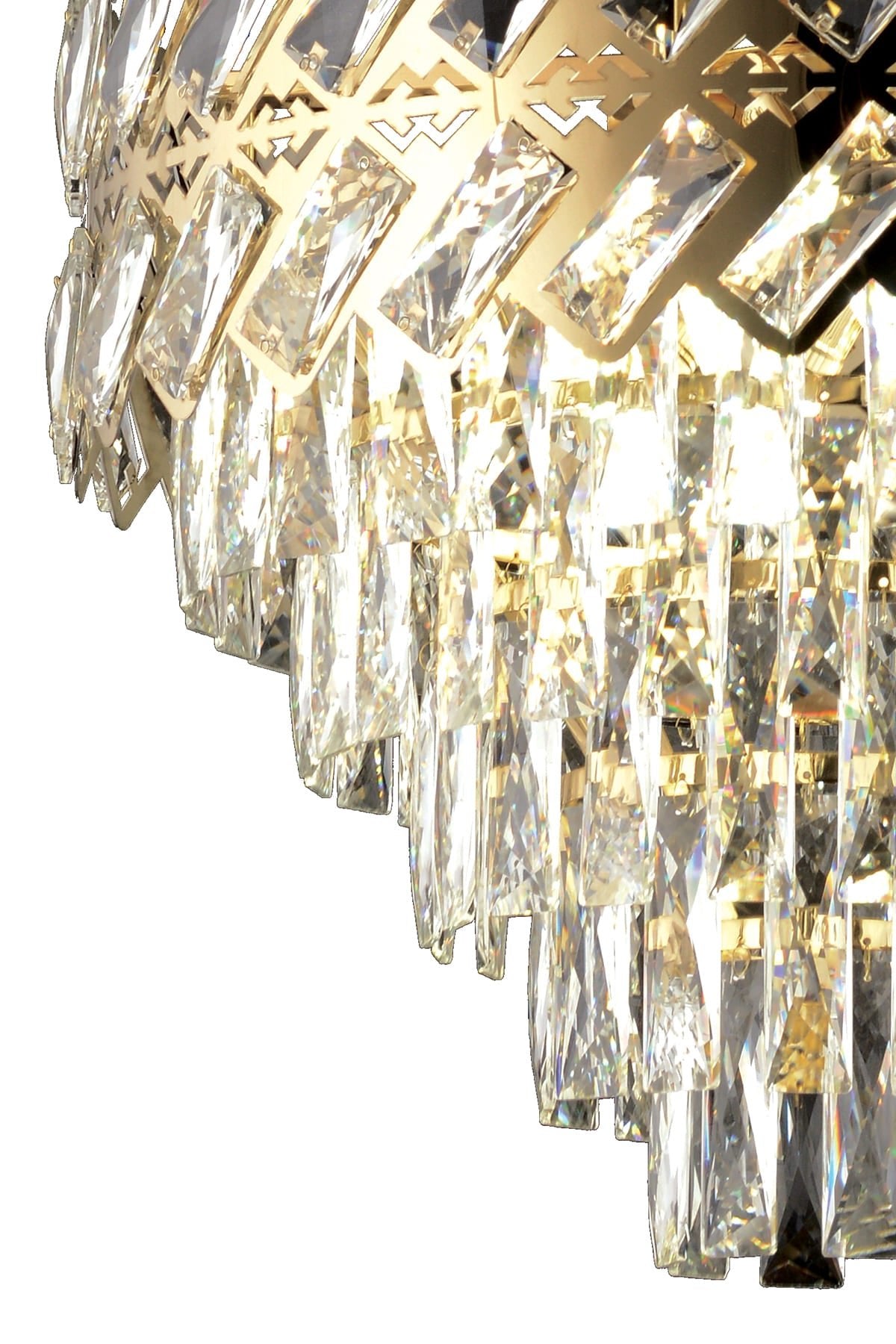 Carla 50'Lik Katlı Taşlı Avize - Ronisu Aydınlatma