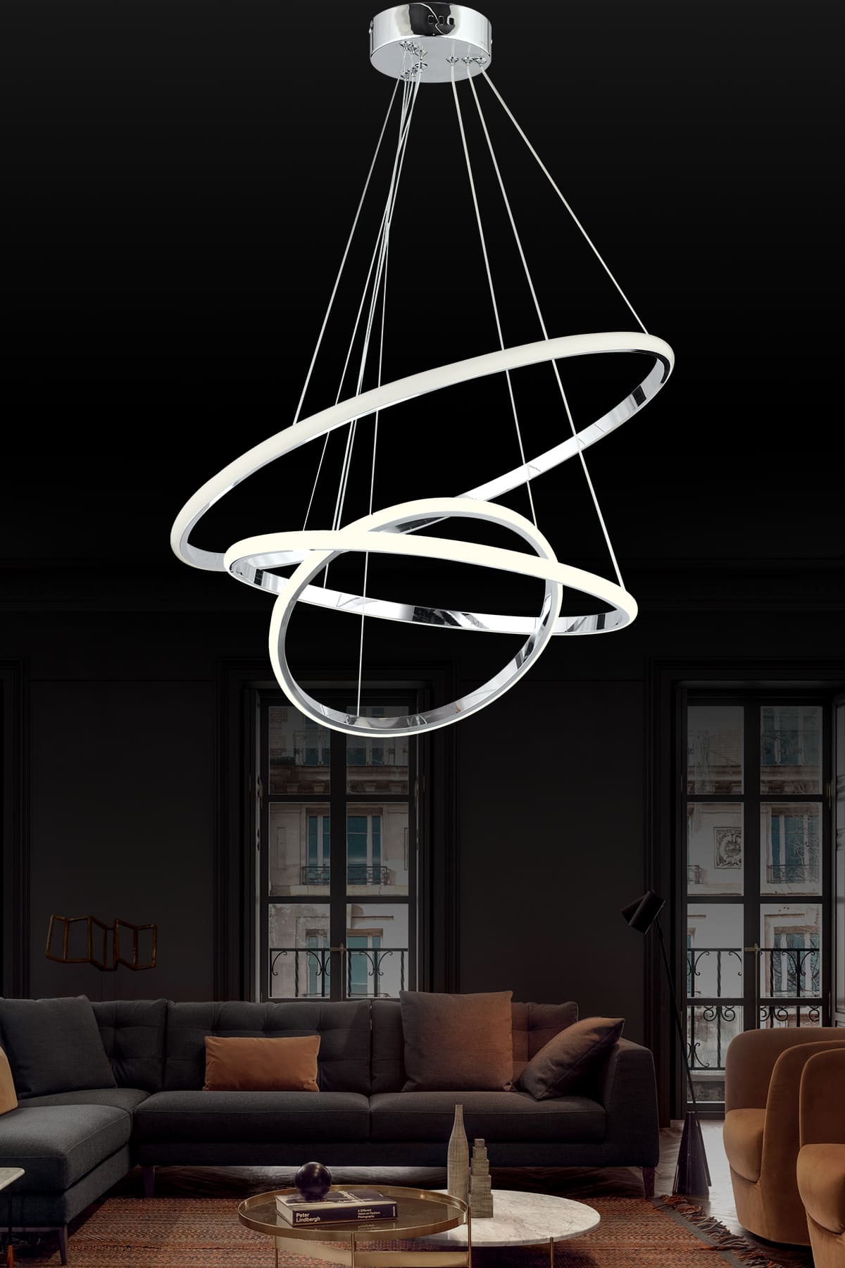 Çember led Oturma Odası Modern Salon Sarkıt Avize - Ronisu Aydınlatma