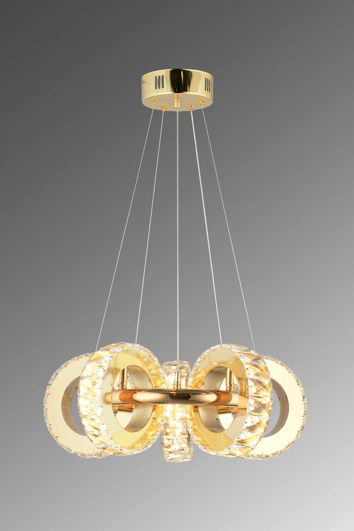 Crazy 5'Li Taşlı Led Sarkıt Avize - Ronisu Aydınlatma