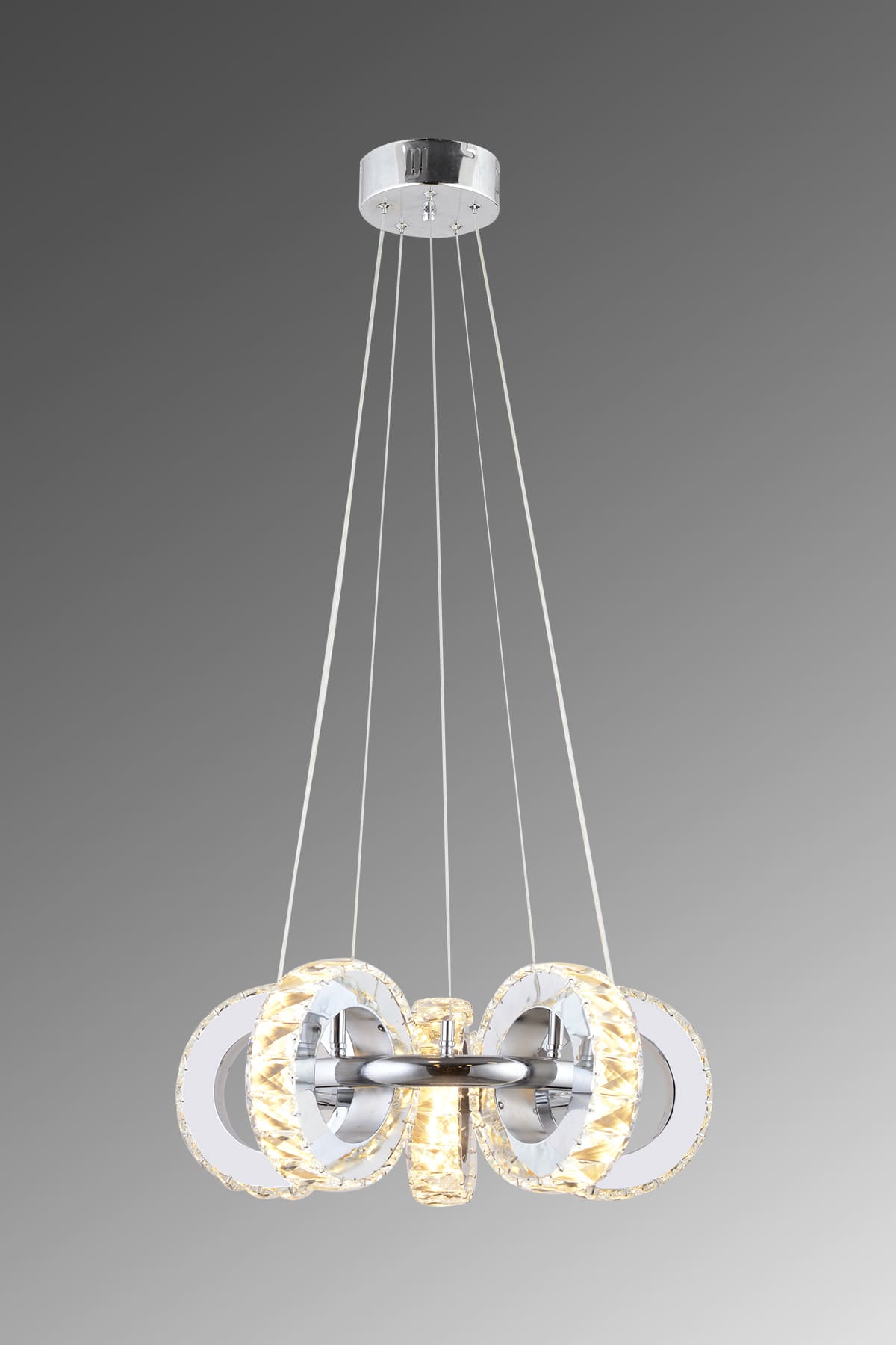 Crazy 5'Li Taşlı Led Sarkıt Avize - Ronisu Aydınlatma