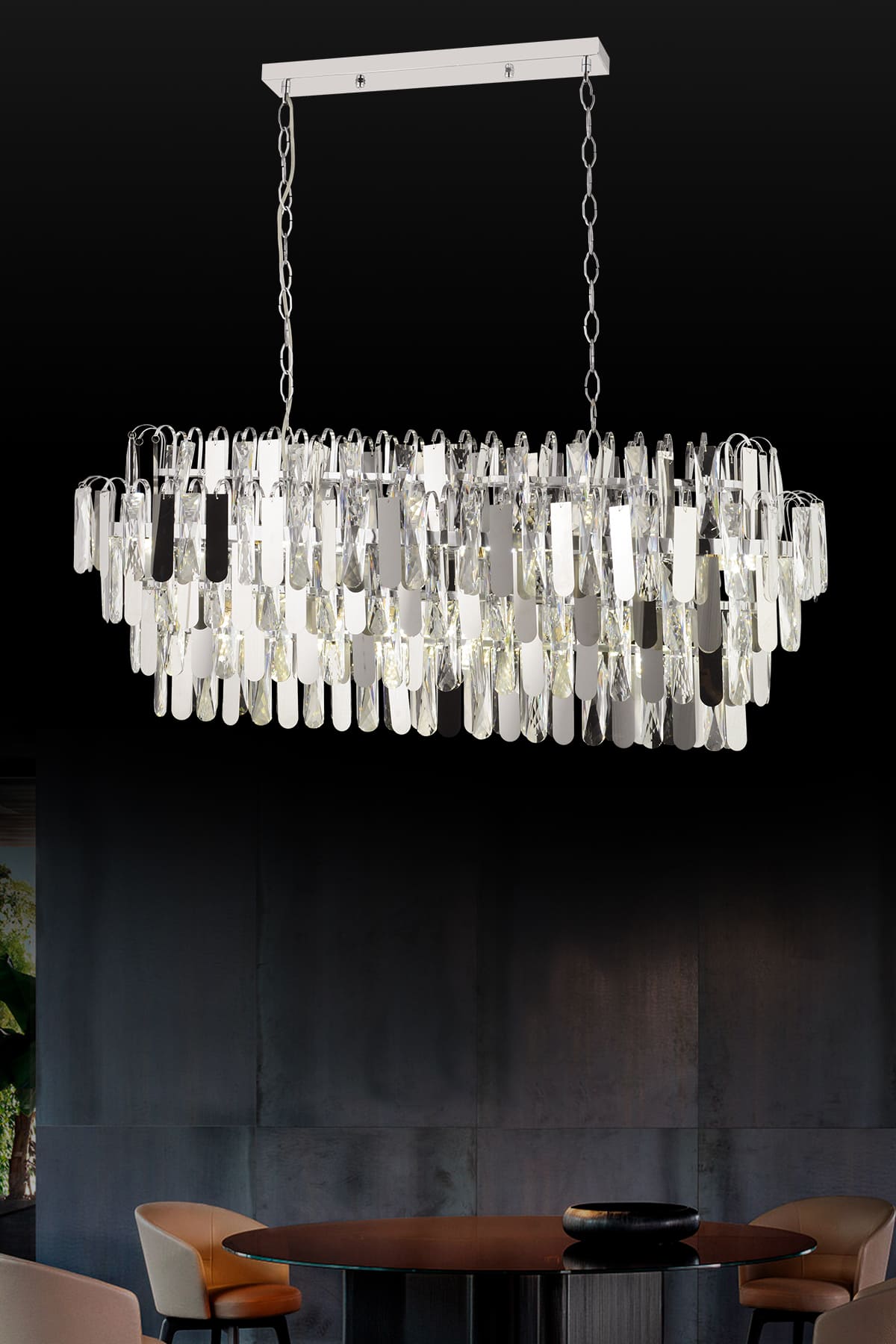 Daisy Yemek Odası Taşlı Avize - Ronisu Aydınlatma