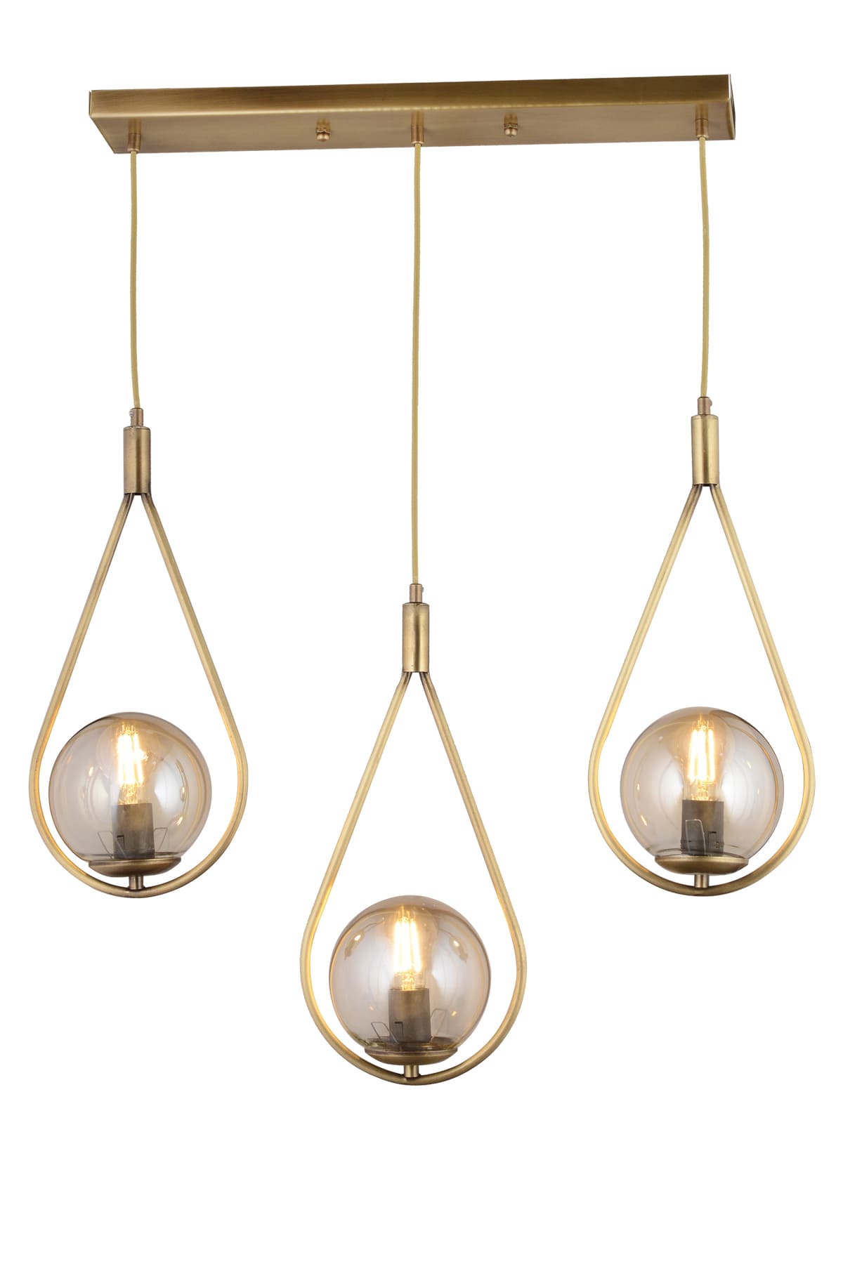 Damla 3'Lü Sıralı Avize - Ronisu Aydınlatma