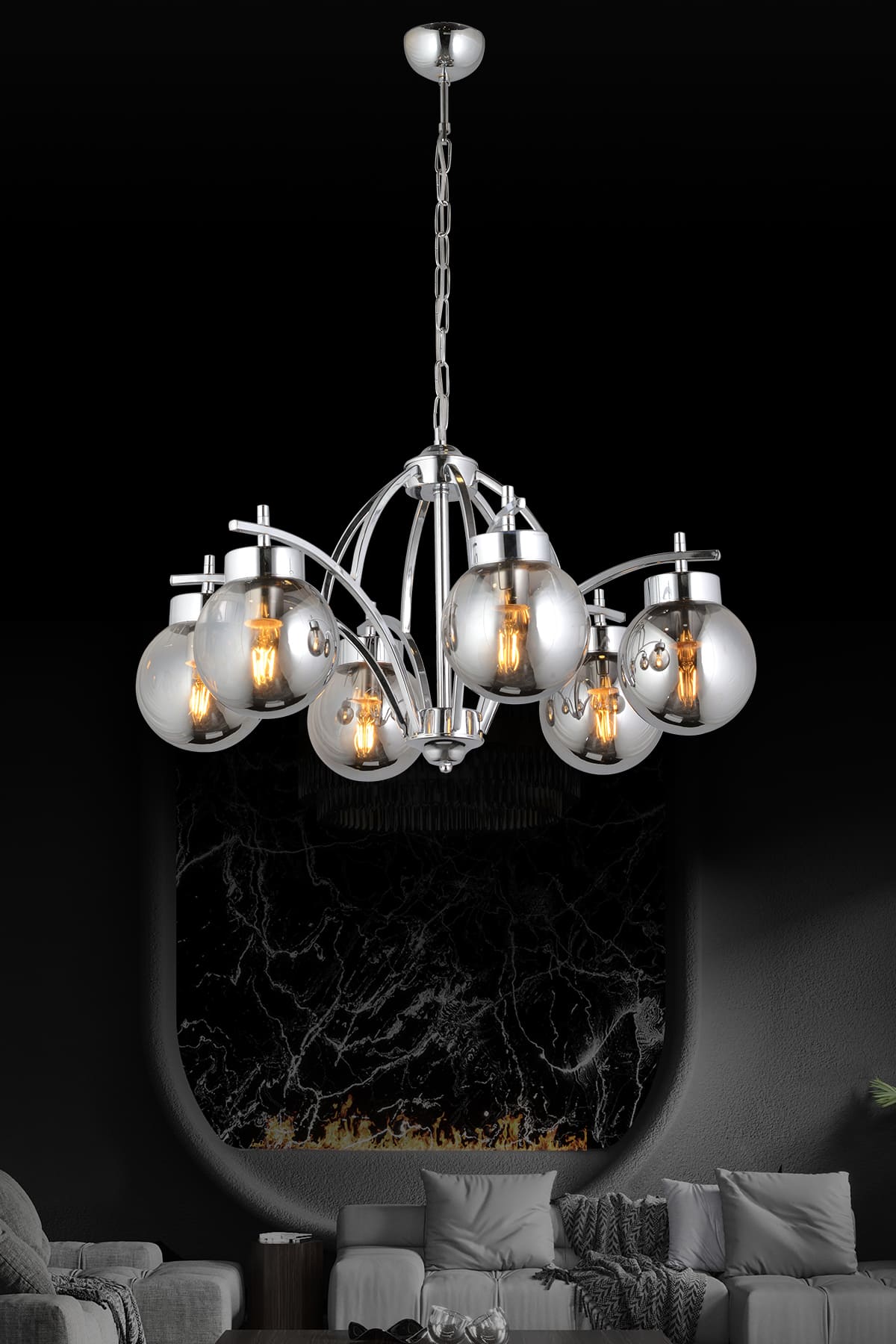 Didem 6'Lı Kollu Avize - Ronisu Aydınlatma