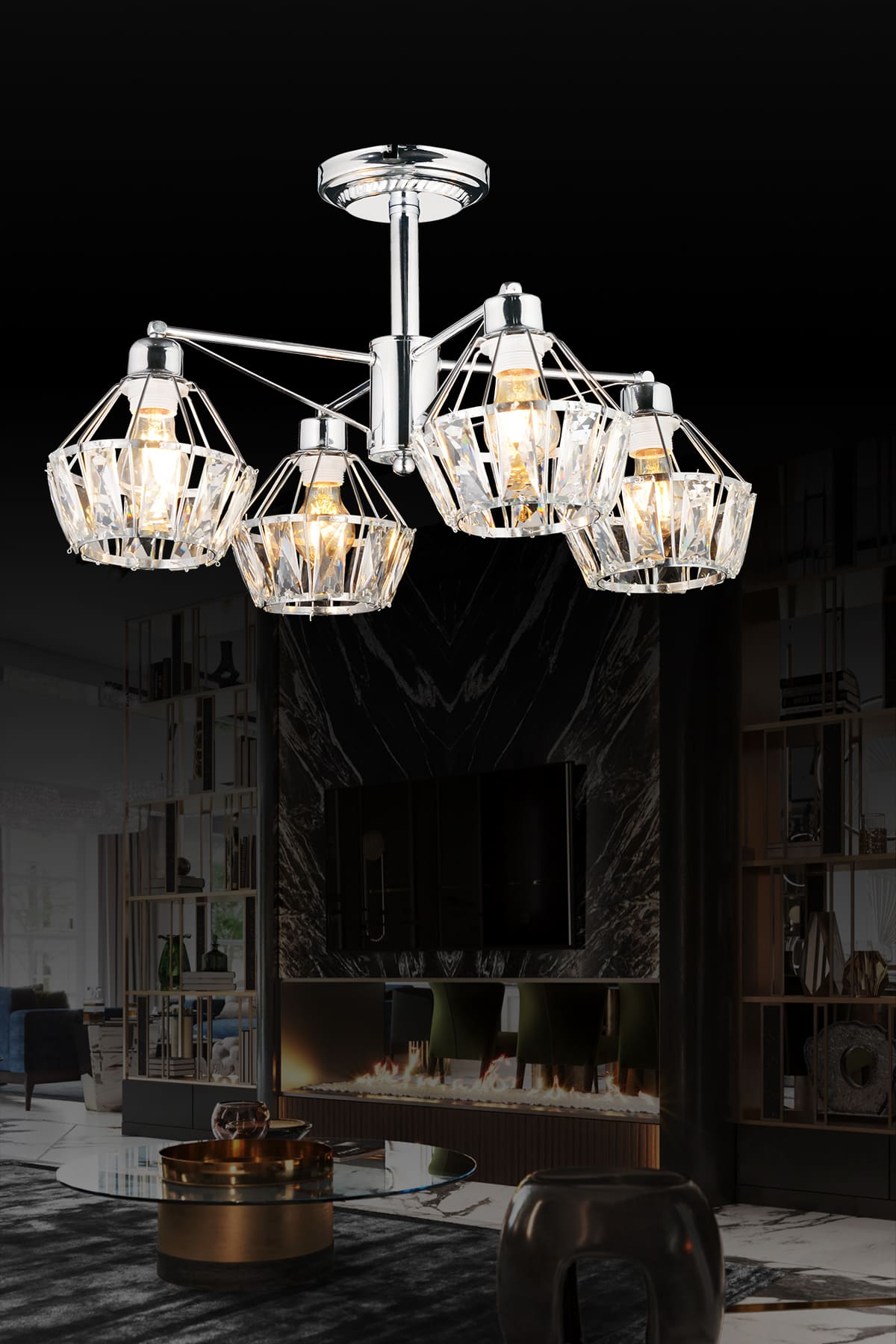 Flora 4'Lü Avize - Ronisu Aydınlatma