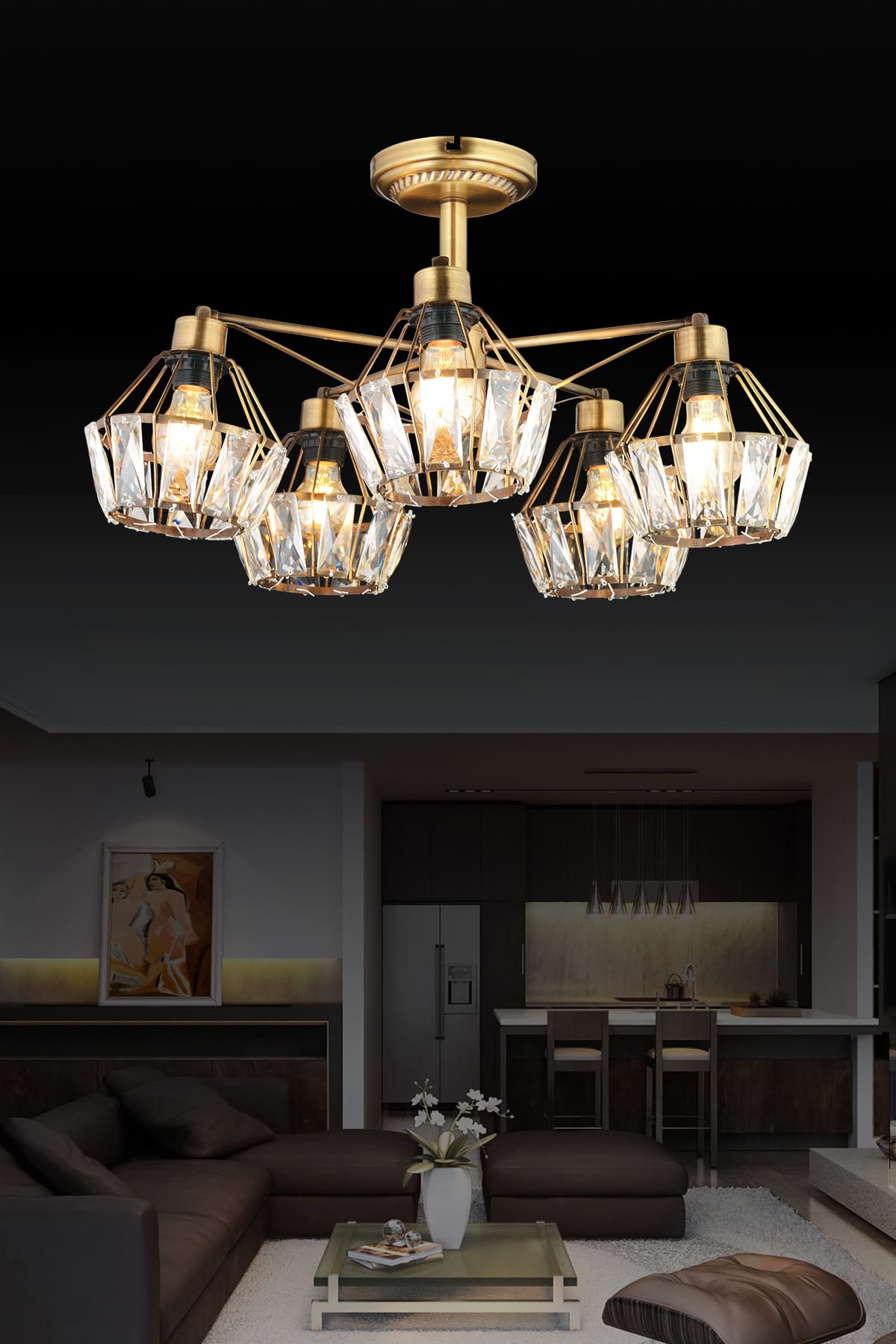 Flora 5'Li Avize - Ronisu Aydınlatma