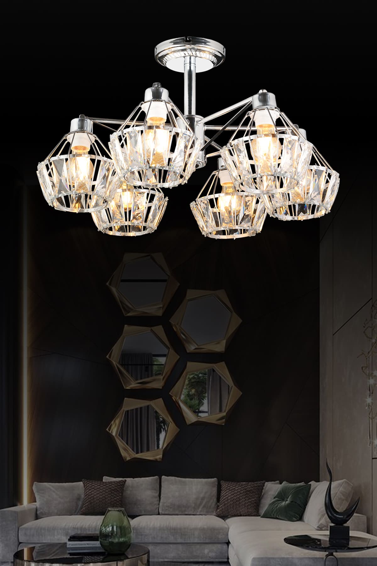 Flora 6'Lı Avize - Ronisu Aydınlatma