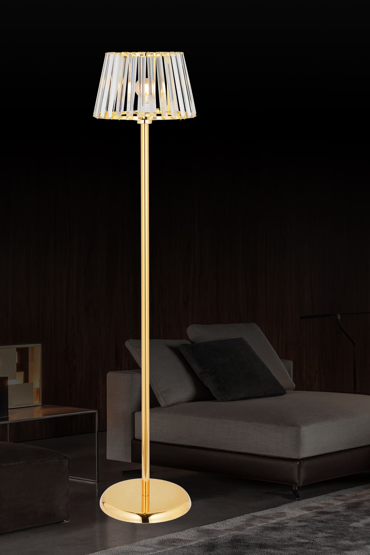 Gaye Taşlı Lambader Avize - Ronisu Aydınlatma