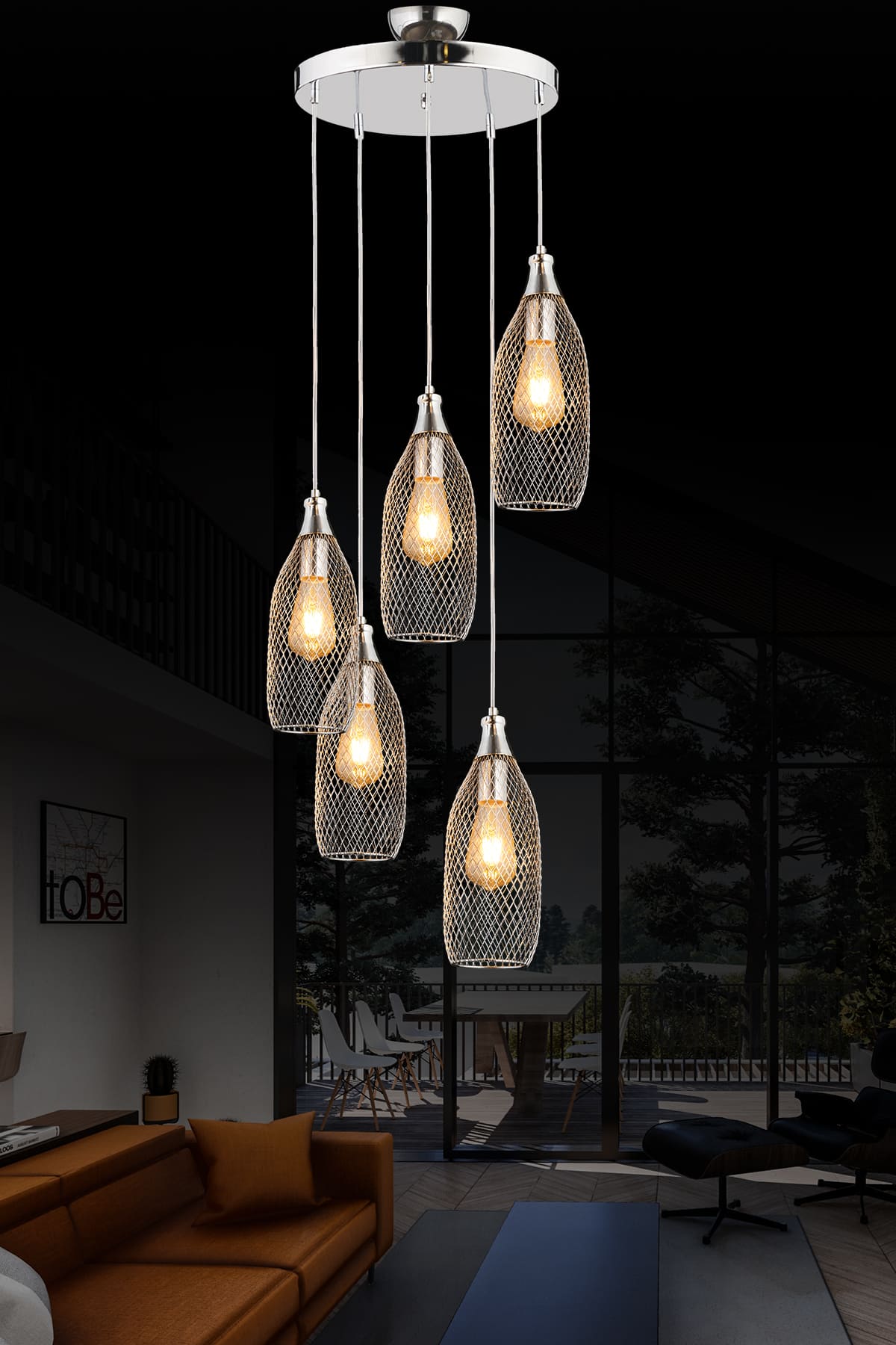 Gusto 5'Li Sarkıt Avize - Ronisu Aydınlatma