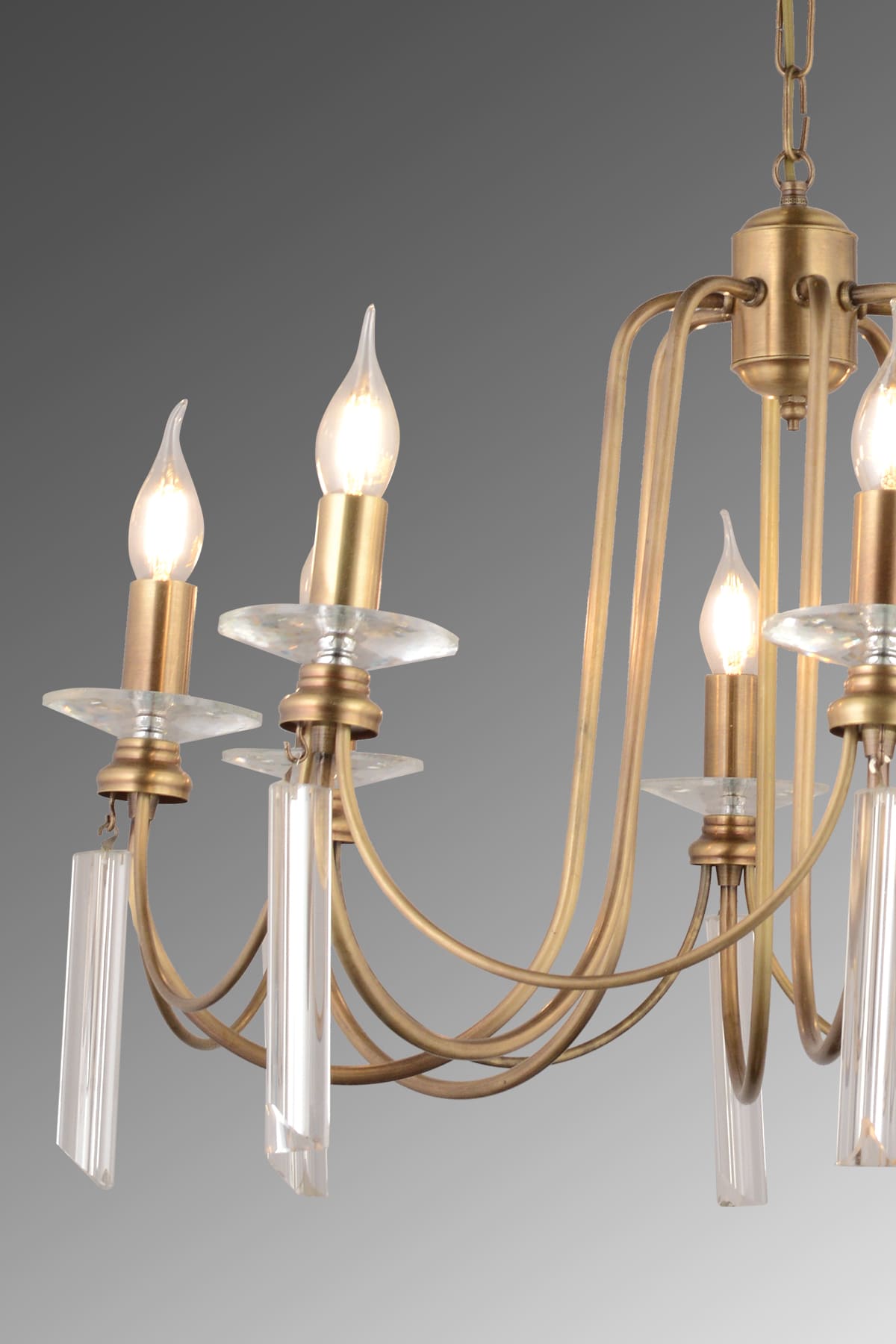 Kontes 6'Lı Klasik Salon Oturma Odası Avize - Ronisu Aydınlatma