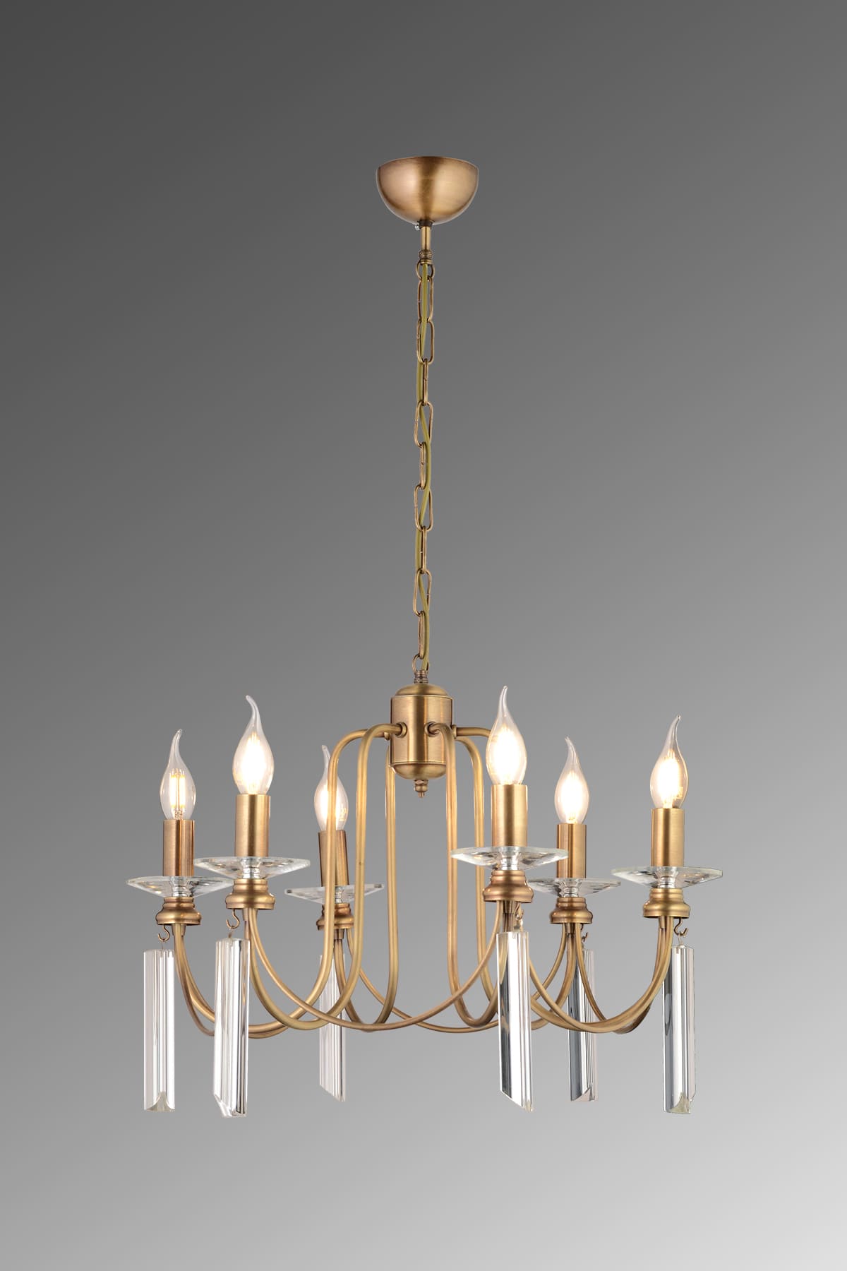 Kontes 6'Lı Klasik Salon Oturma Odası Avize - Ronisu Aydınlatma