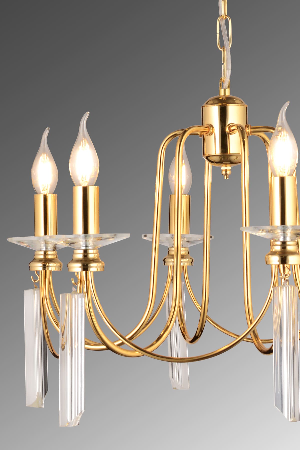 Kontes 6'Lı Klasik Salon Oturma Odası Avize - Ronisu Aydınlatma