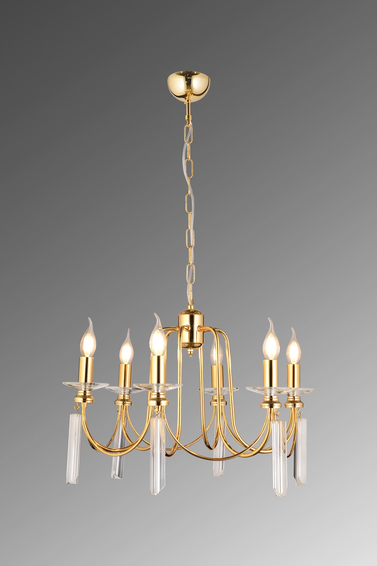 Kontes 6'Lı Klasik Salon Oturma Odası Avize - Ronisu Aydınlatma