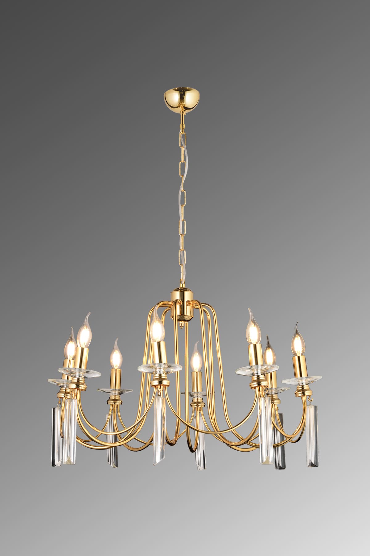 Kontes 8'Li Klasik Salon Oturma Odası Avize - Ronisu Aydınlatma