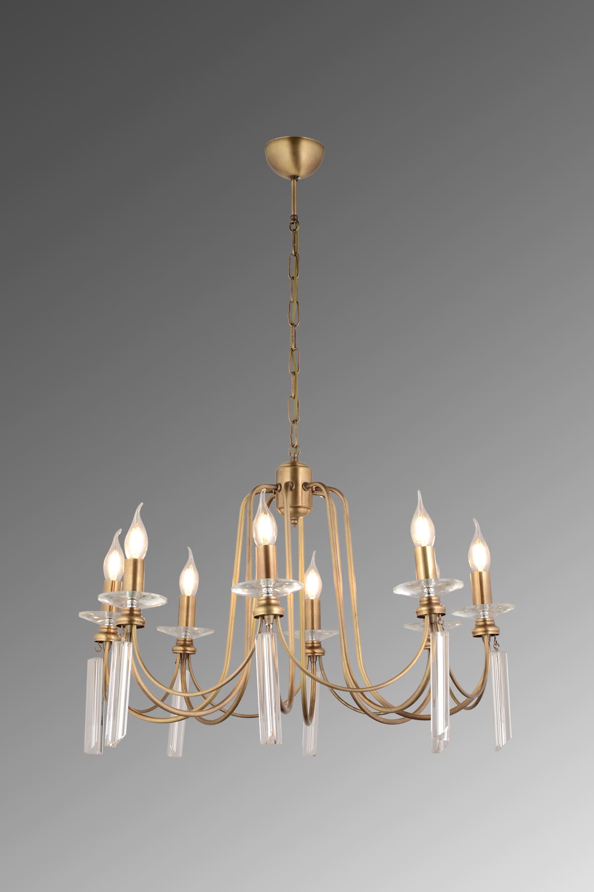 Kontes 8'Li Klasik Salon Oturma Odası Avize - Ronisu Aydınlatma