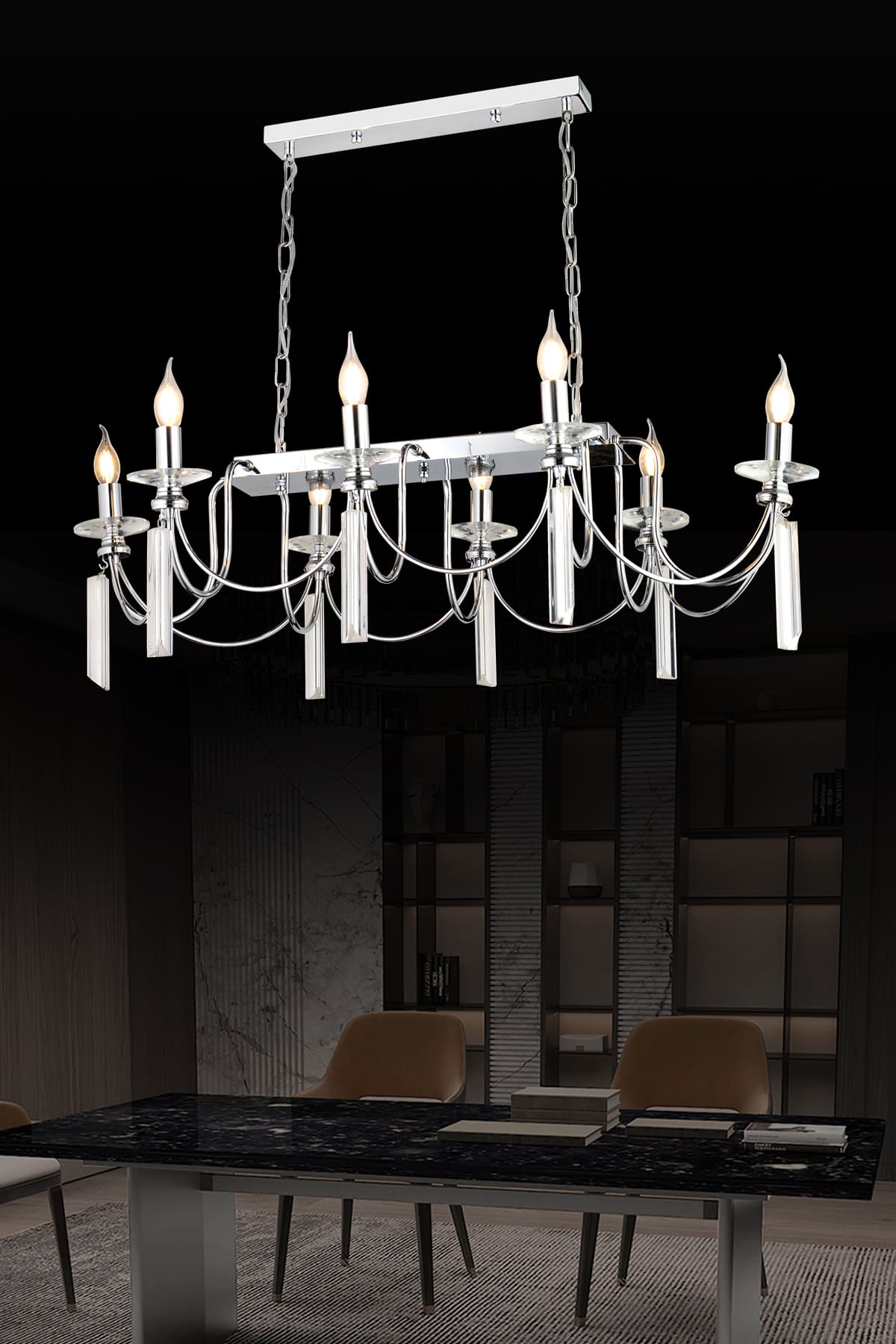 Kontes 8'Li Yemek Odası Avize - Ronisu Aydınlatma