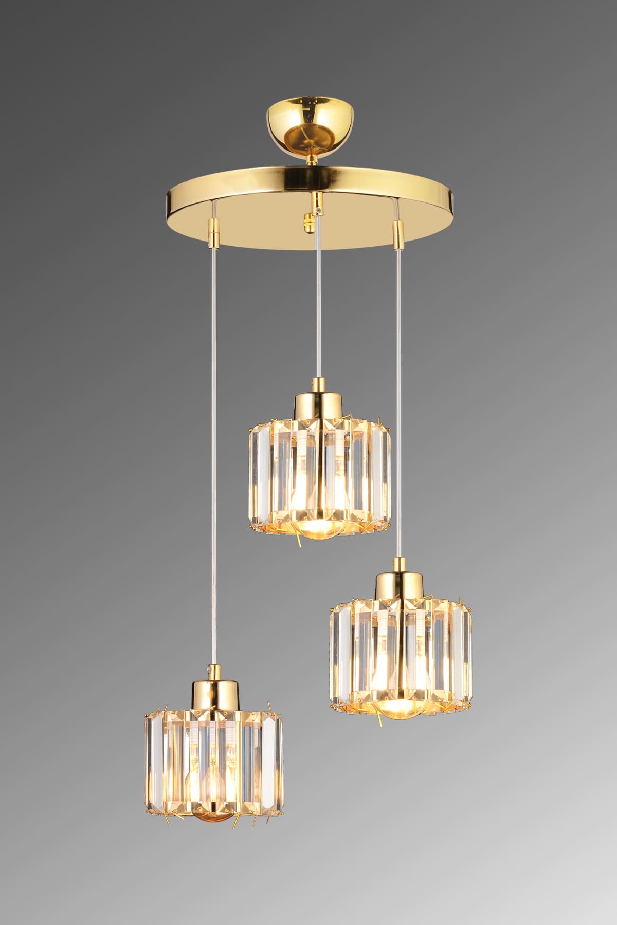 Lavin 3'Lü Sarkıt Taşlı Avize - Ronisu Aydınlatma