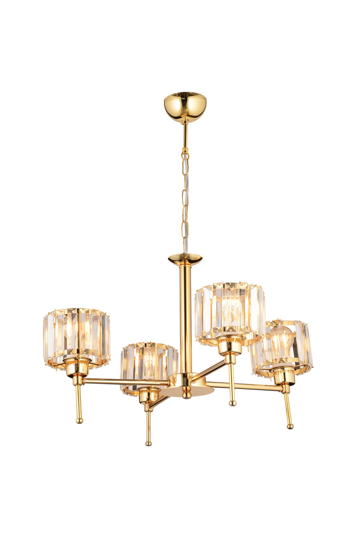 Lavin 4'Lü Taşlı Kollu Avize - Ronisu Aydınlatma