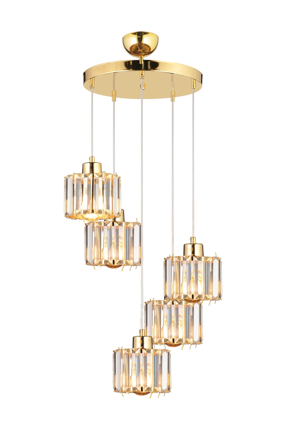 Lavin 5'Li Sarkıt Taşlı Avize - Ronisu Aydınlatma