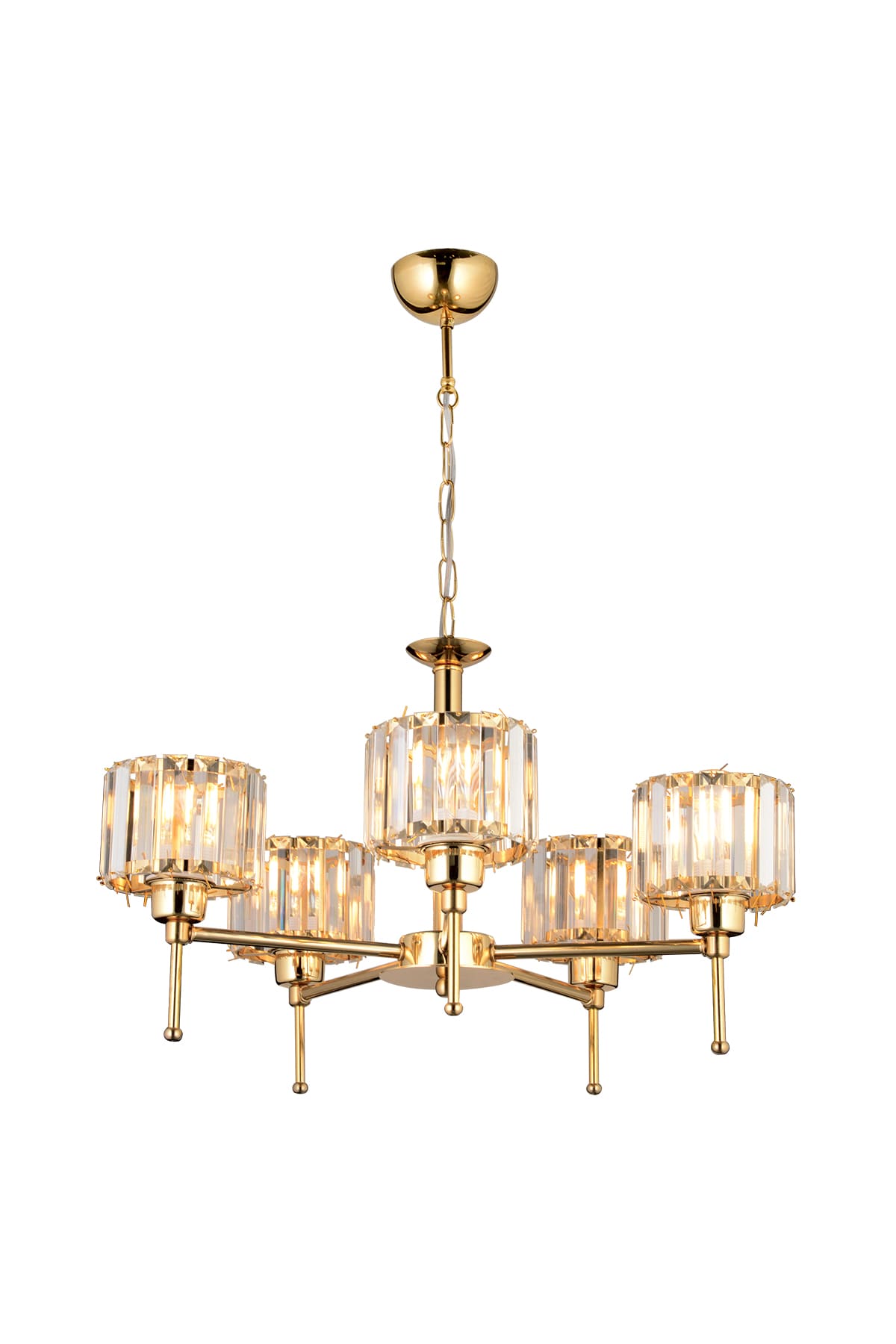 Lavin 5'Li Taşlı Kollu Avize - Ronisu Aydınlatma