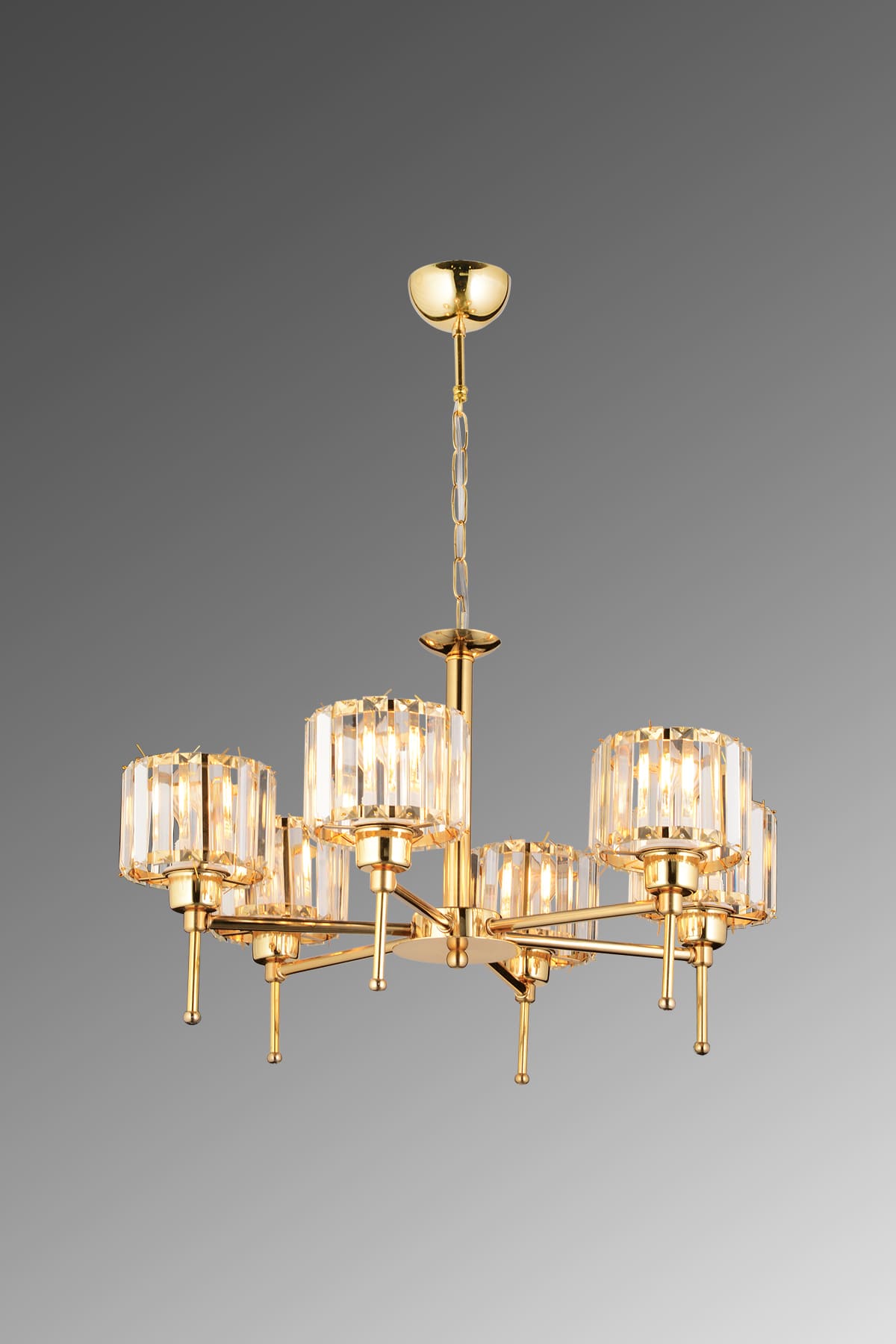 Lavin 5'Li Taşlı Kollu Avize - Ronisu Aydınlatma