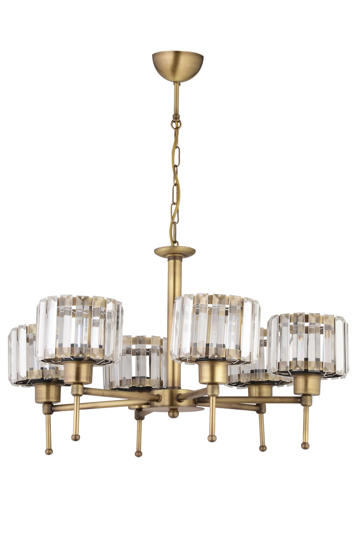 Lavin 6'Lı Taşlı Kollu Avize - Ronisu Aydınlatma