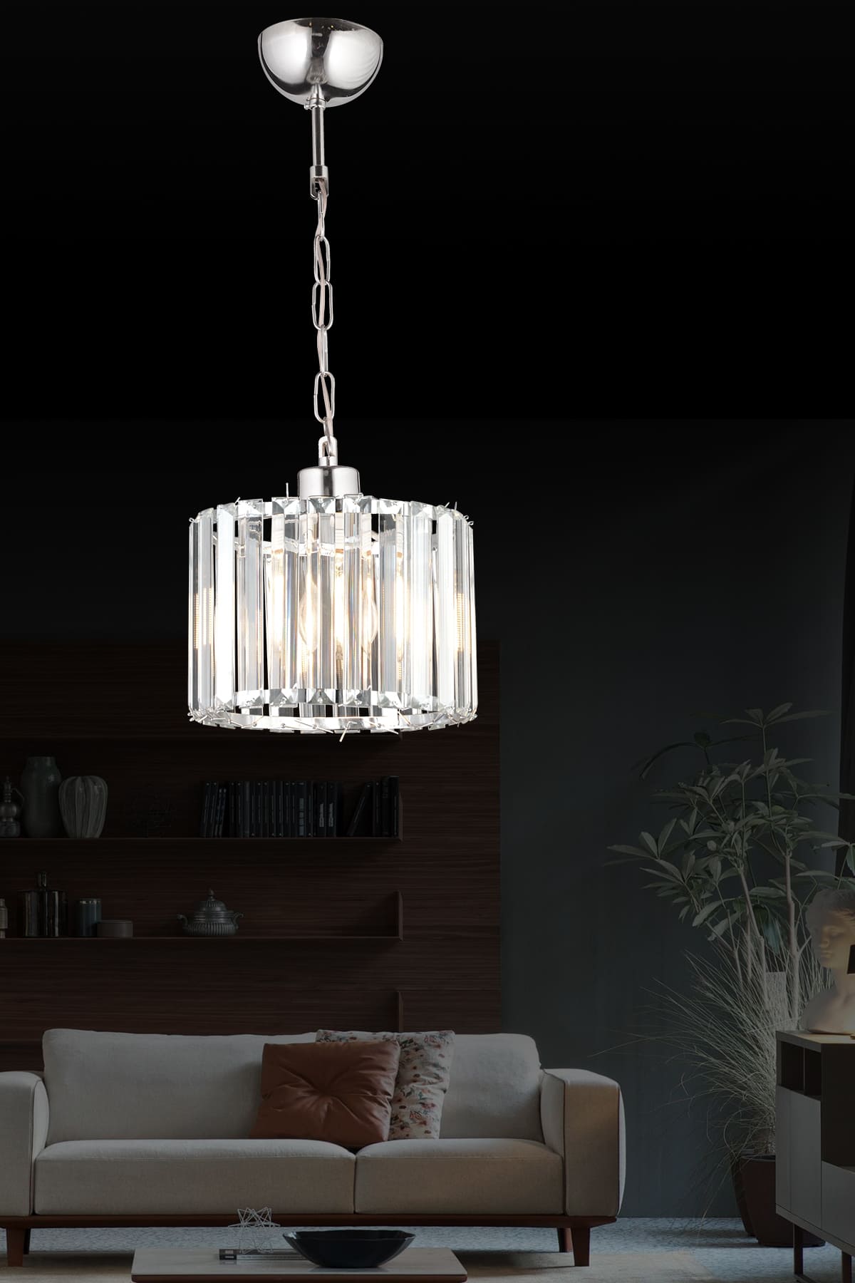 Lavin Tekli Taşlı Avize - Ronisu Aydınlatma