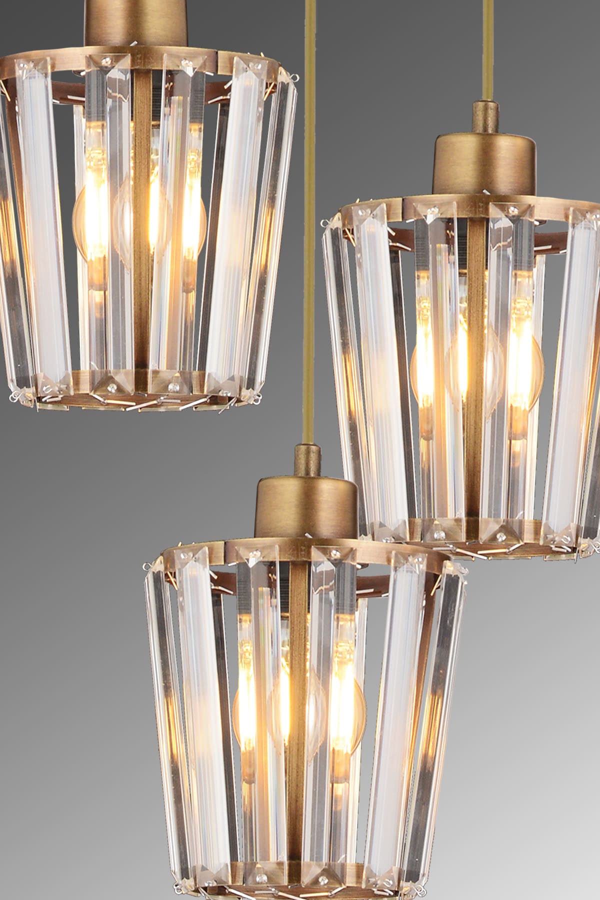 Leyla 3'Lü Sarkıt Avize - Ronisu Aydınlatma