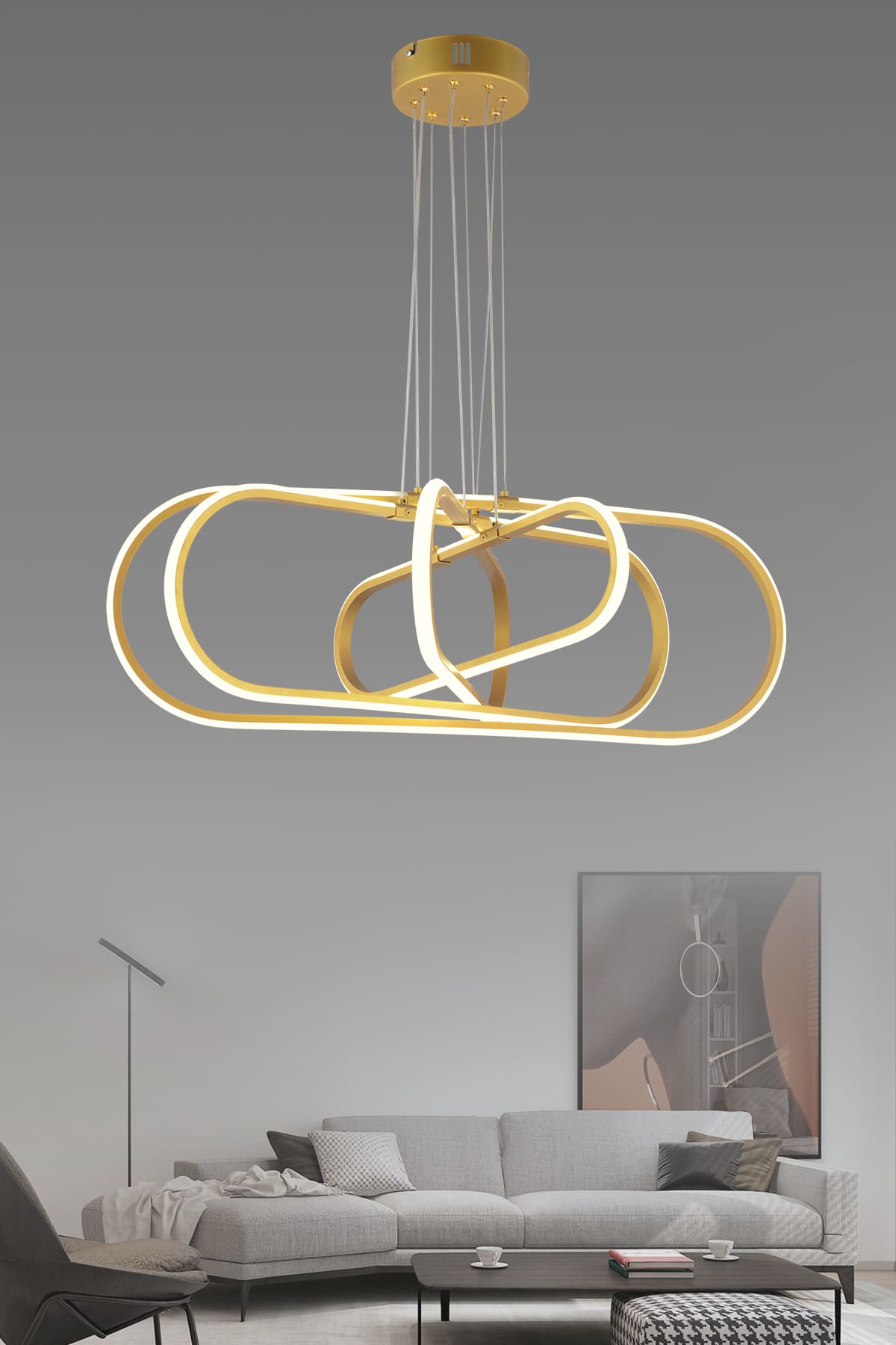 Lima 4'Lü Plafonyer Led Avize - Ronisu Aydınlatma