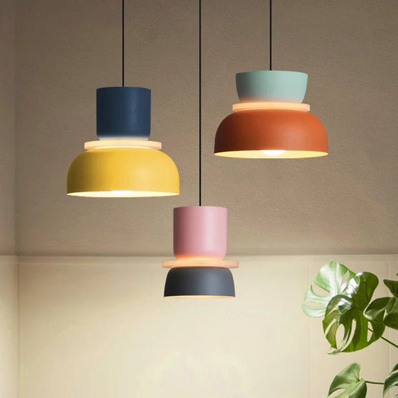Macaron Pendant Lights - Hanging Lamp, Minimalistic Pendant Lights, Nordic Style Lamp, Ceiling Light, Christmas Gifts - Ronisu Aydınlatma