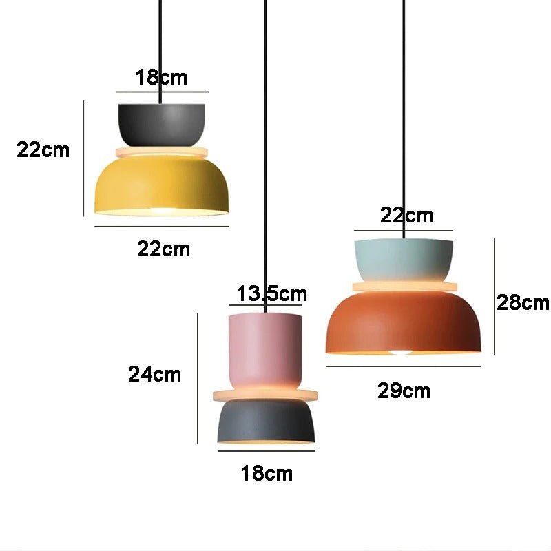 Macaron Pendant Lights - Hanging Lamp, Minimalistic Pendant Lights, Nordic Style Lamp, Ceiling Light, Christmas Gifts - Ronisu Aydınlatma